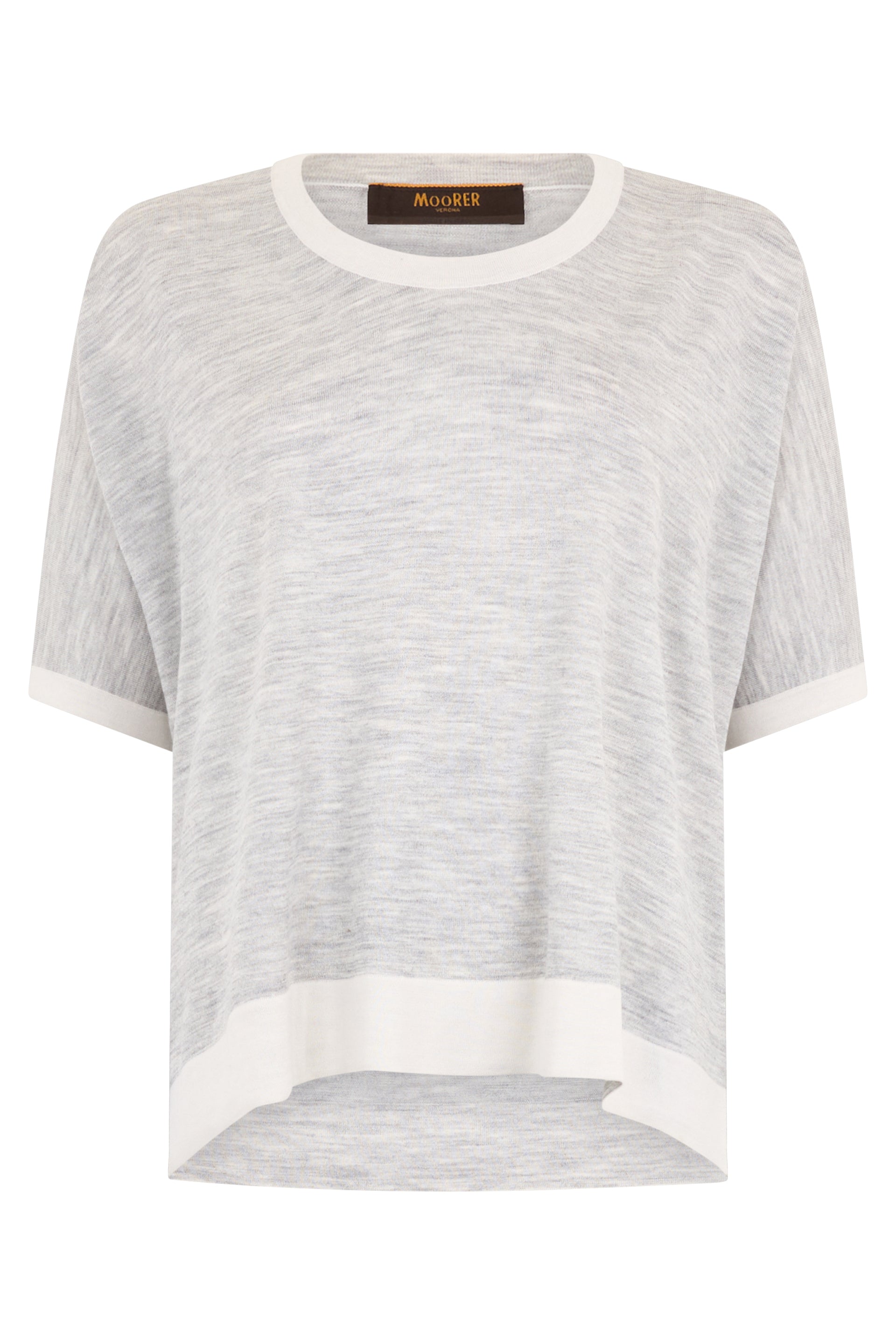 Gray melange T-shirt, lightweight and versatile.