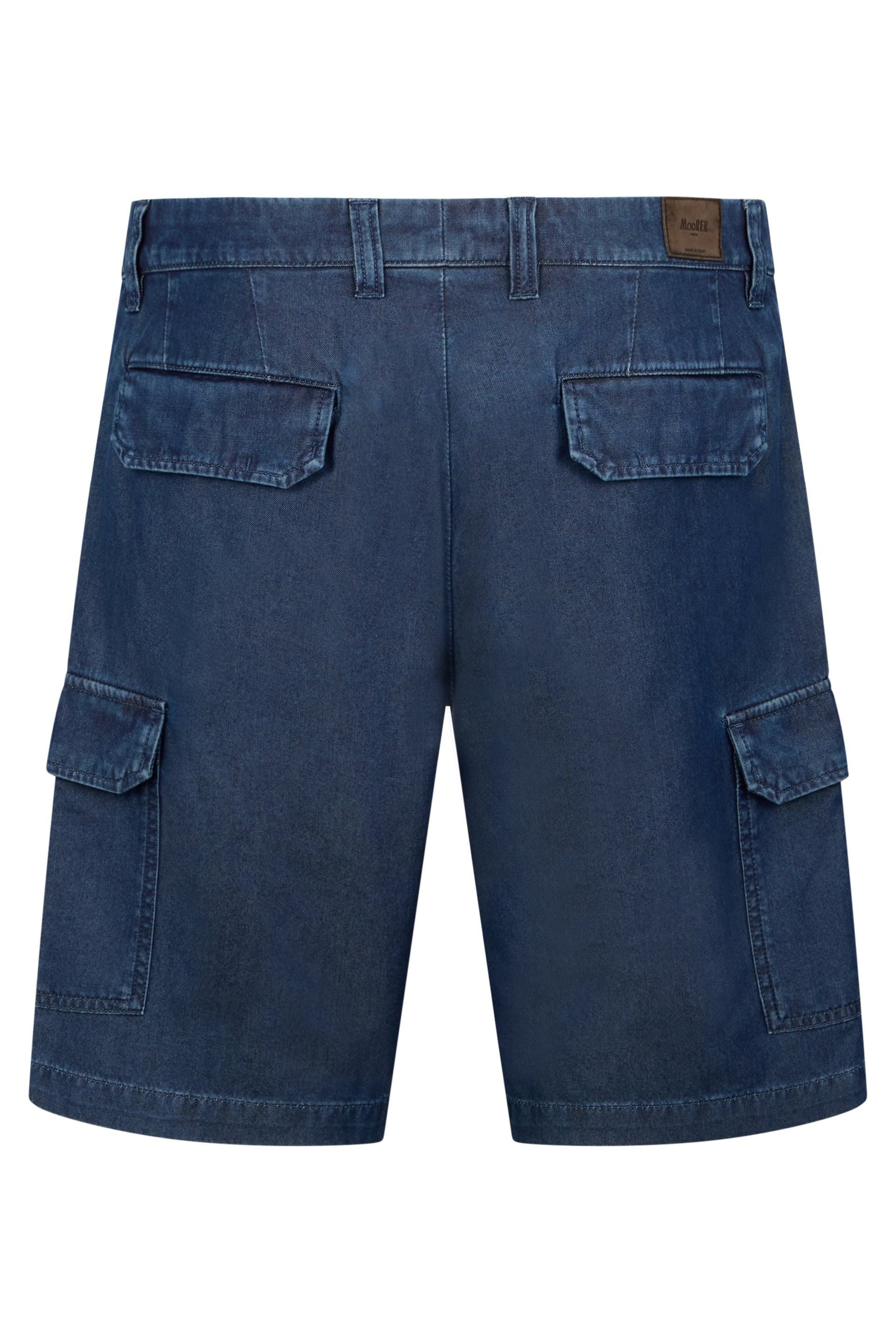 Dark blue denim shorts, summer and comfortable.