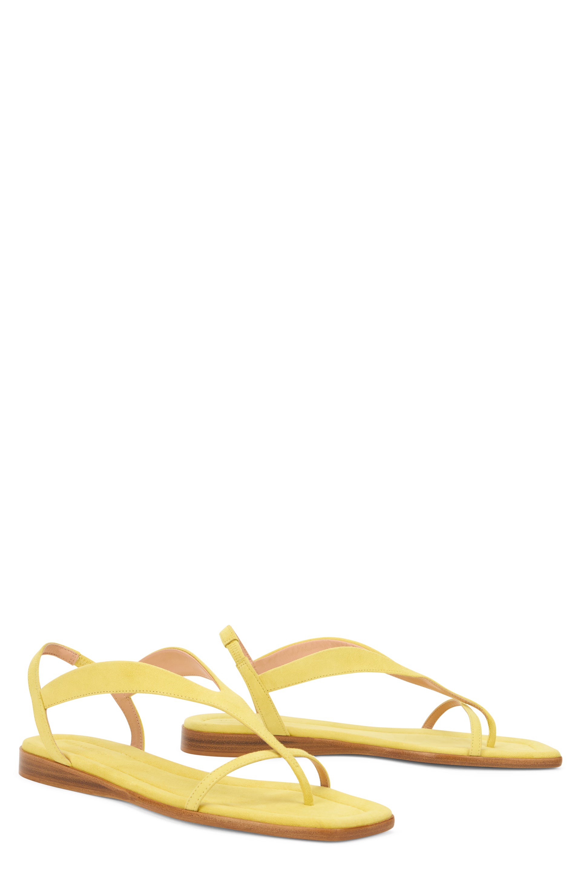Yellow comfortable sandals with elegant design and fashionable.