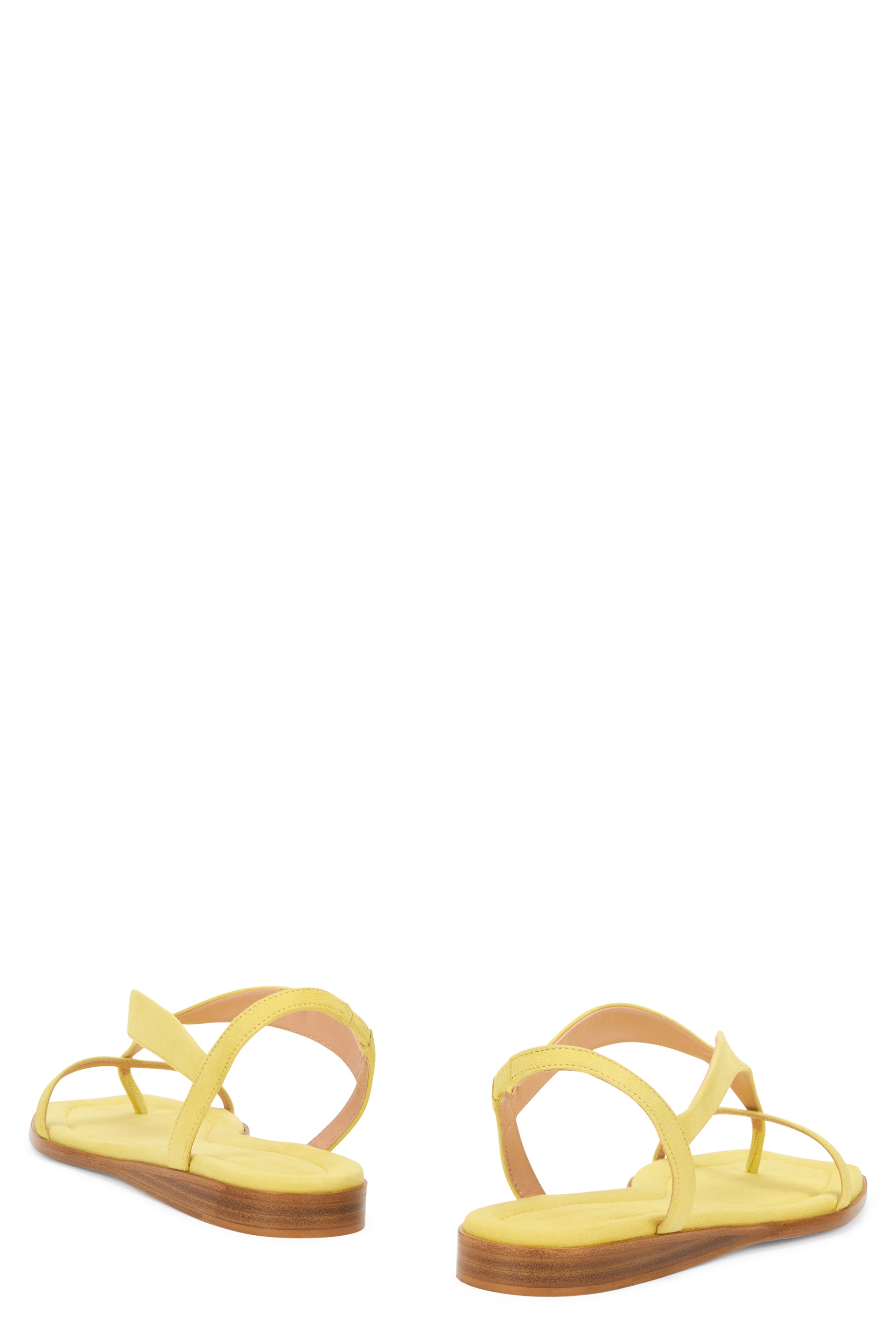 Yellow comfortable sandals with elegant design and fashionable.