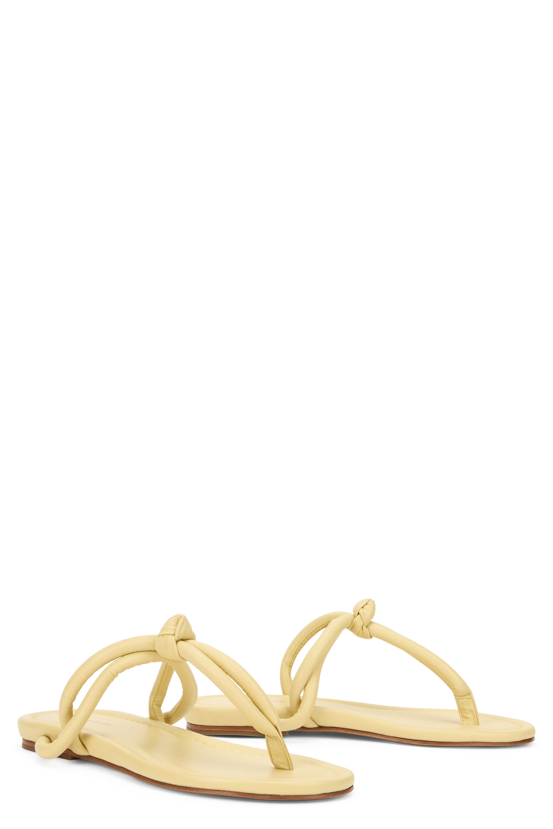 Yellow lightweight sandals with elegant design.