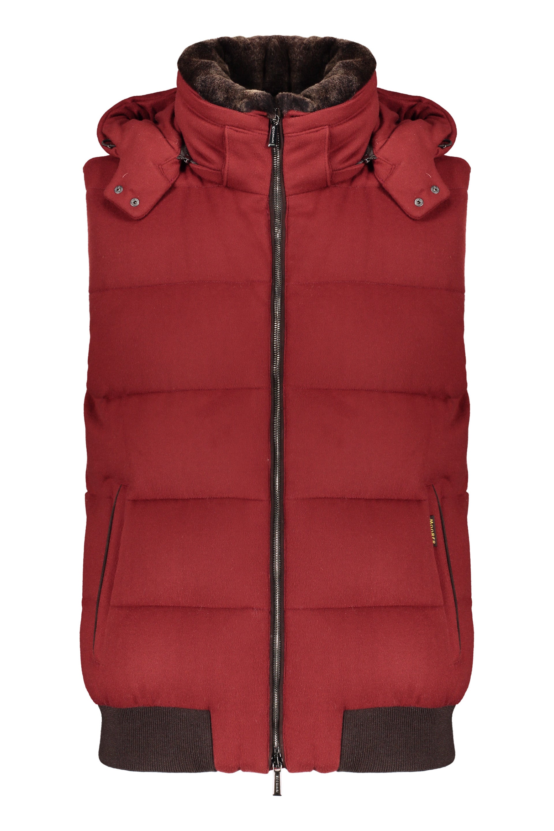 Red quilted vest