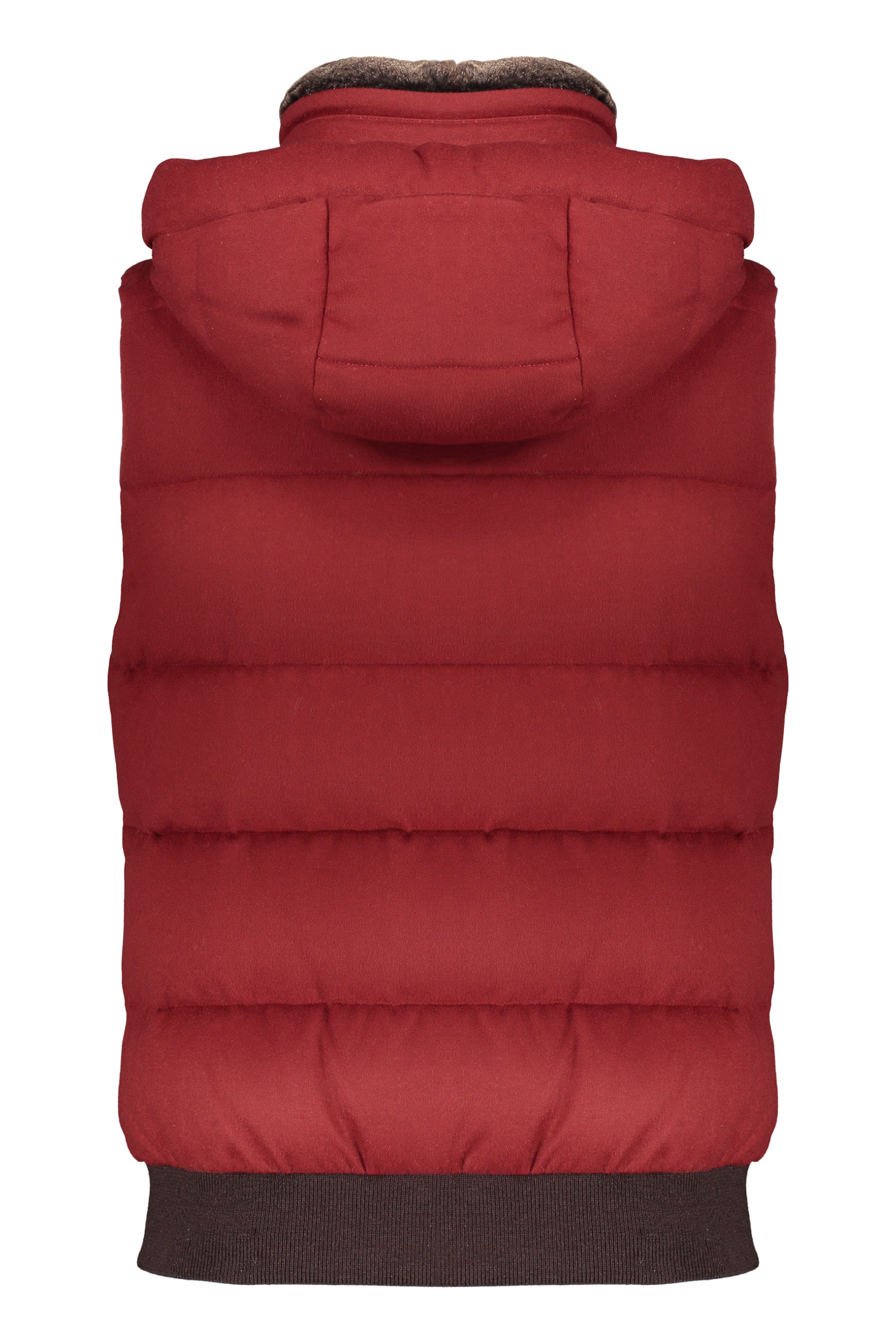 Red quilted vest