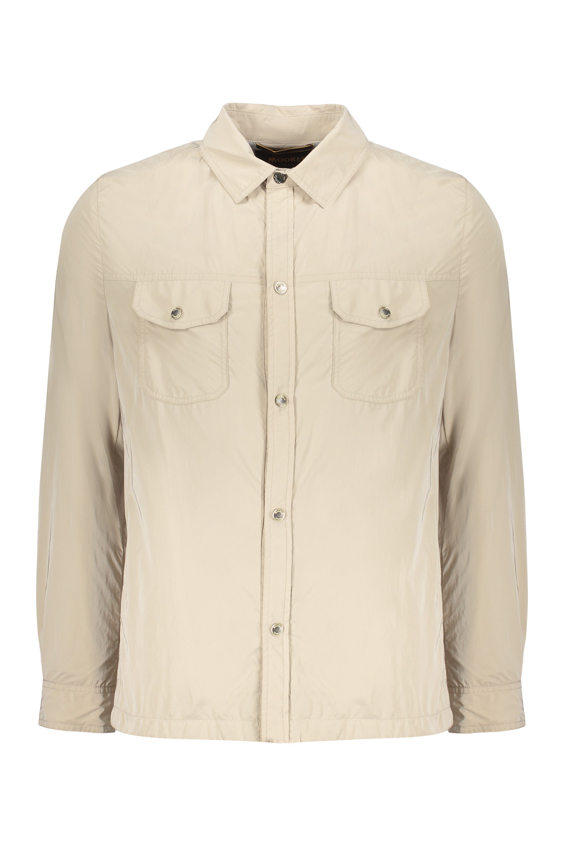 Beige casual jacket with pockets and buttons