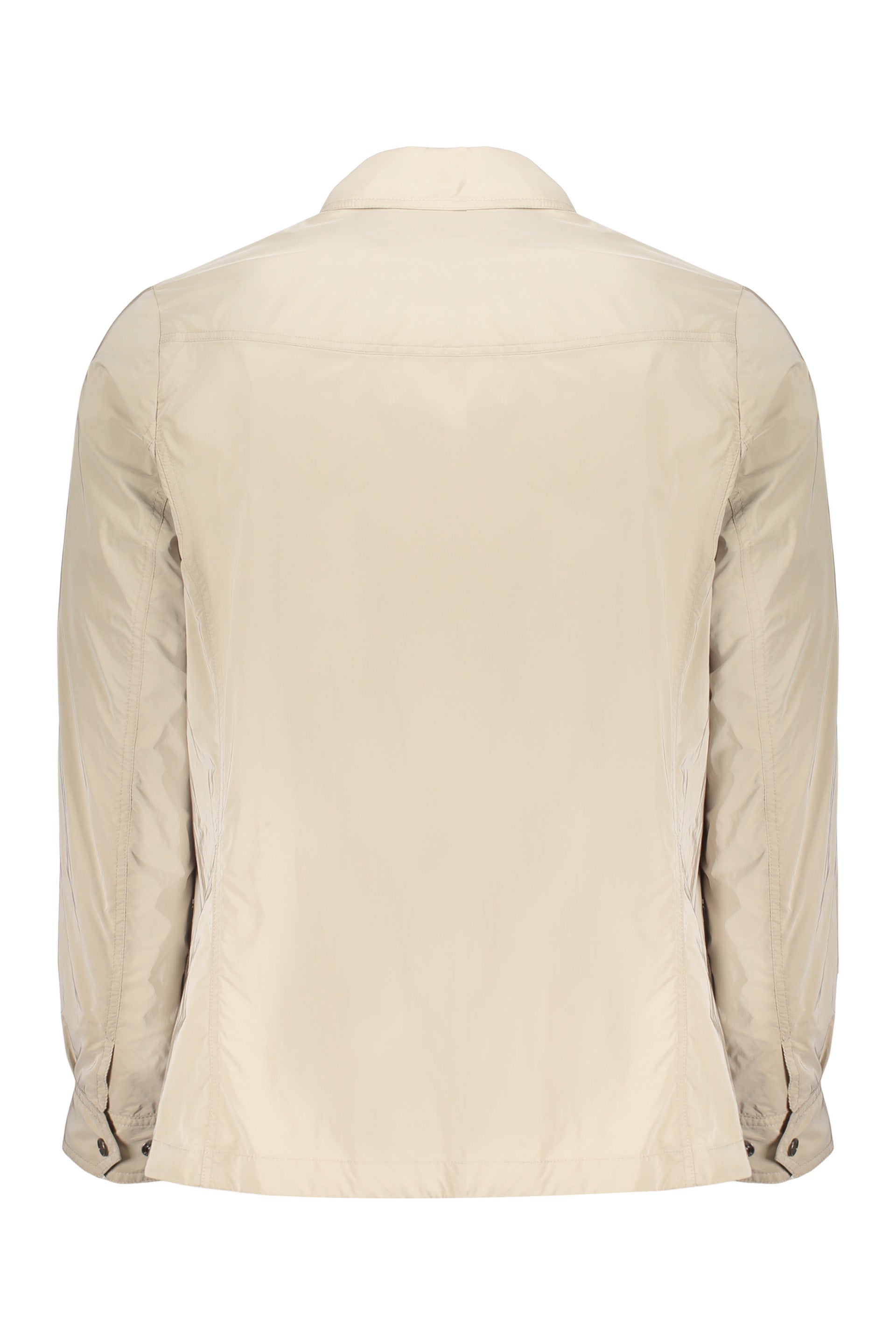 Beige casual jacket with pockets and buttons
