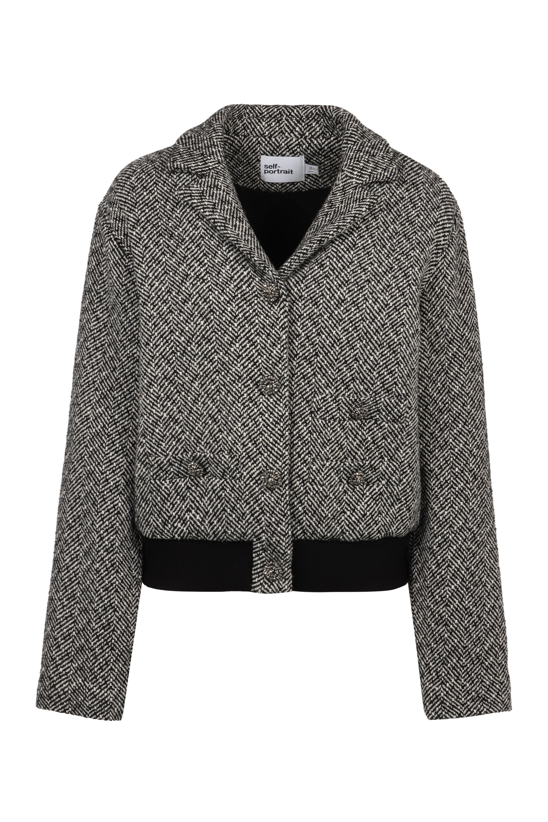 Wool-blend bomber jacket