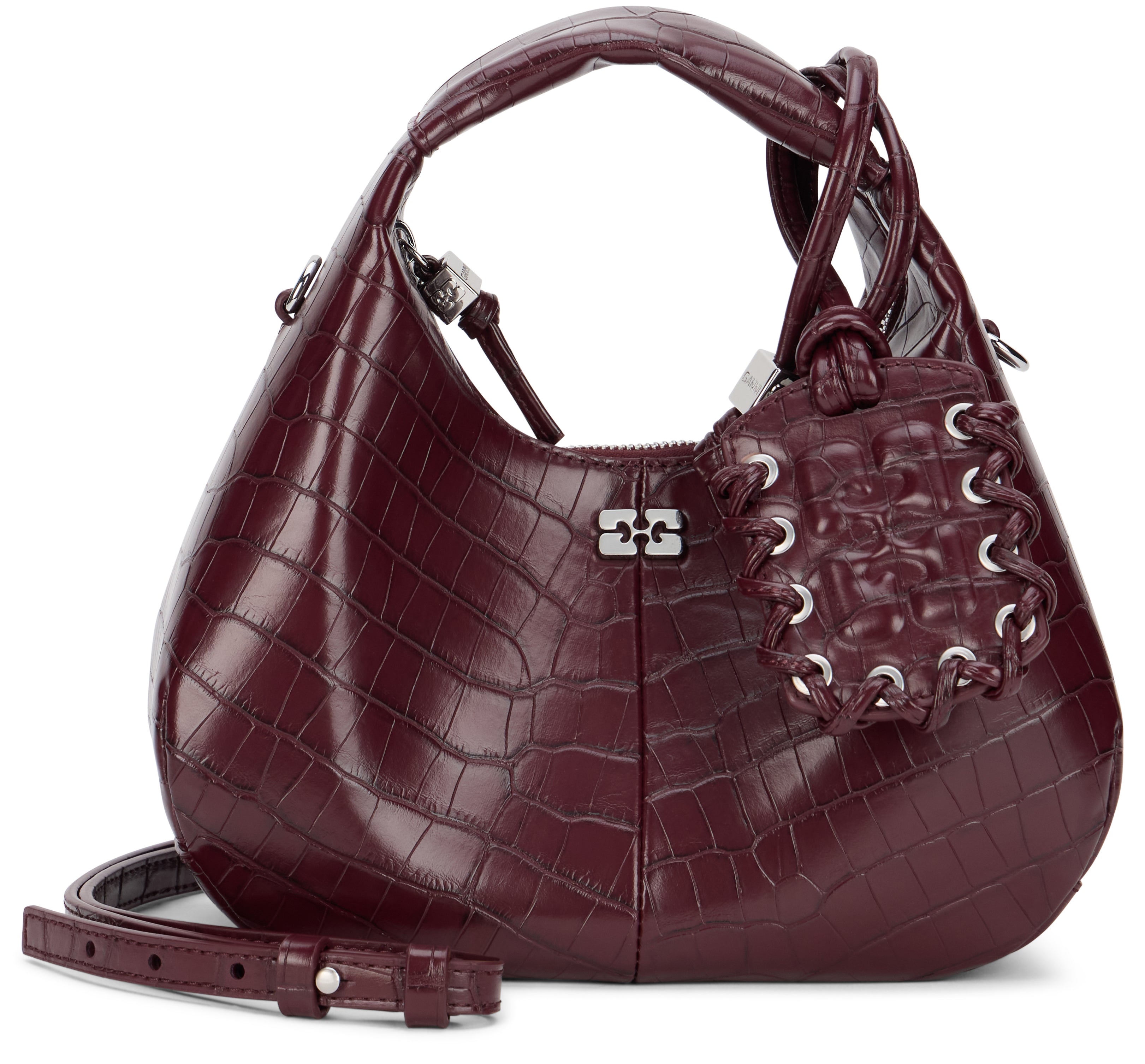 Handbag with crocodile effect