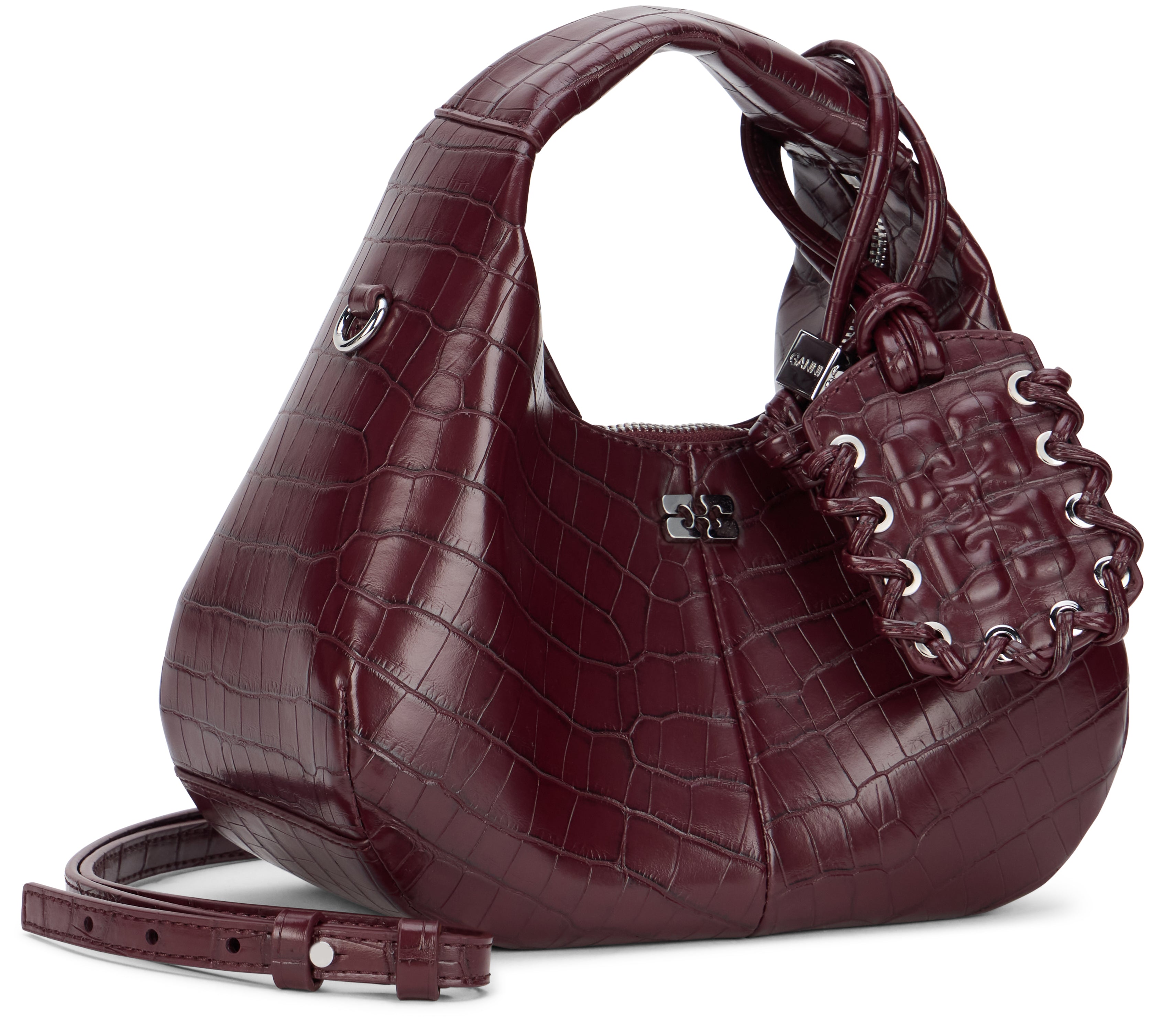 Handbag with crocodile effect