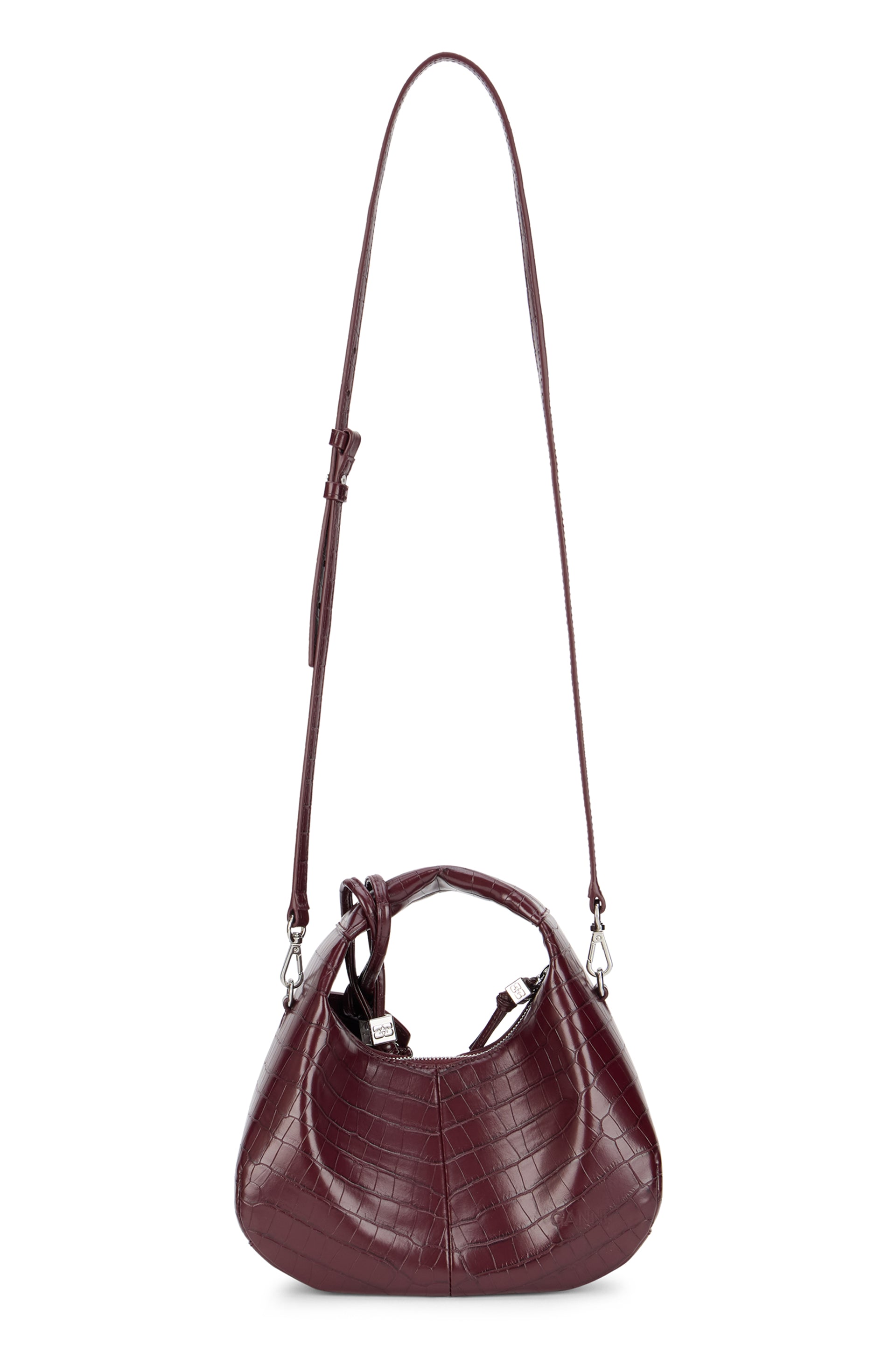 Handbag with crocodile effect