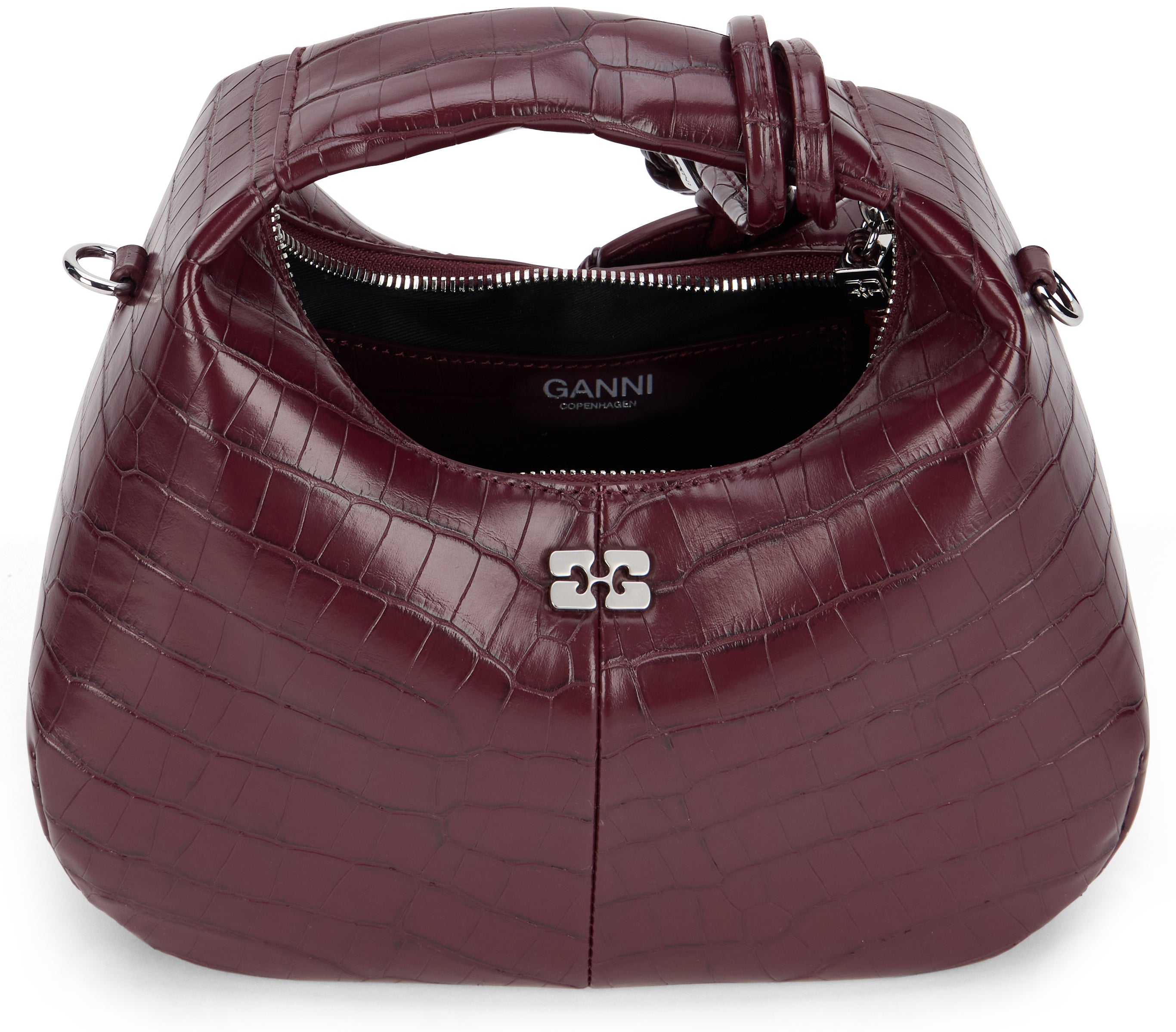 Handbag with crocodile effect