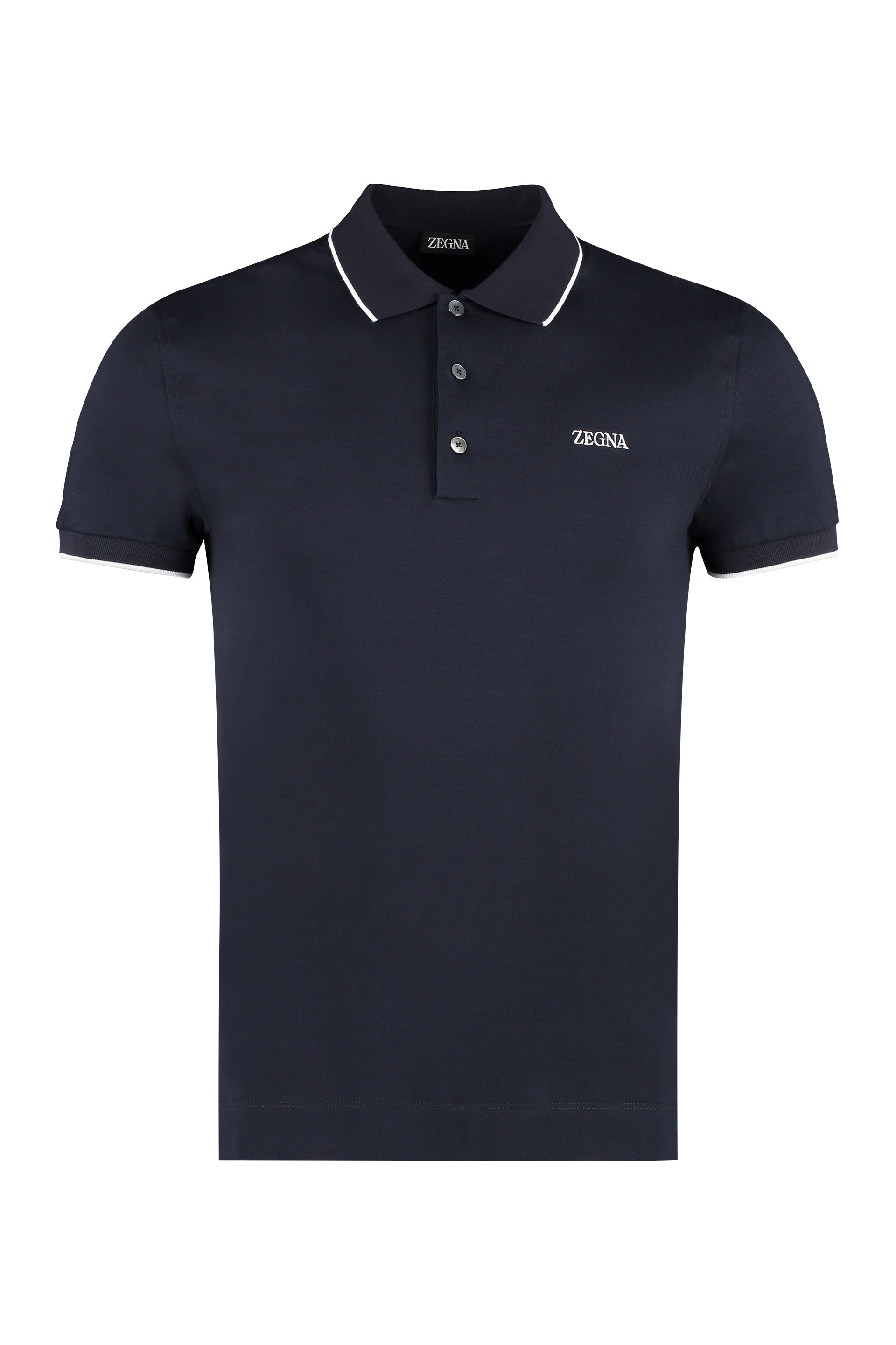 Cotton-piqué polo shirt