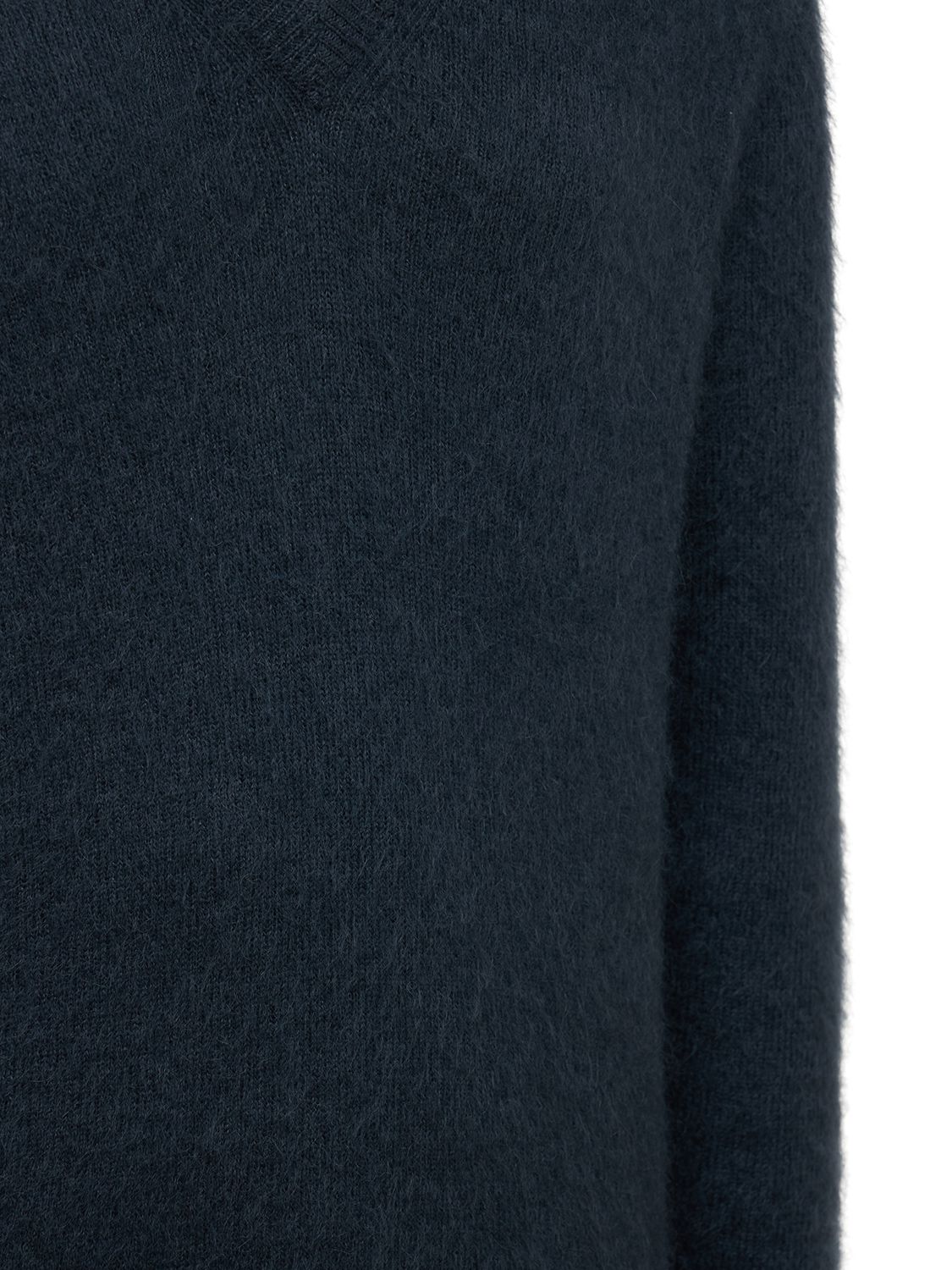 Dark blue V-neck sweater