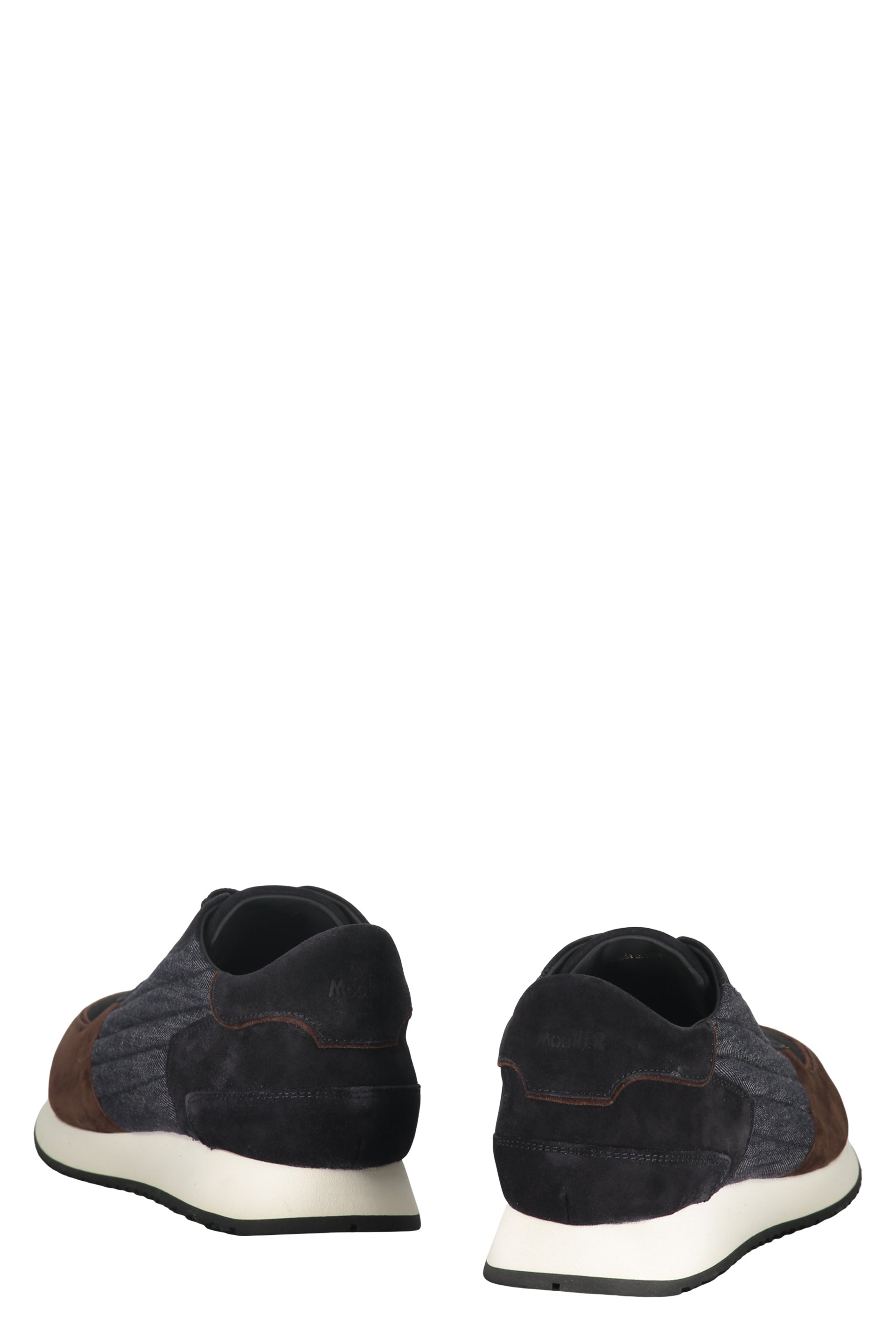 Suede and fabric sneakers