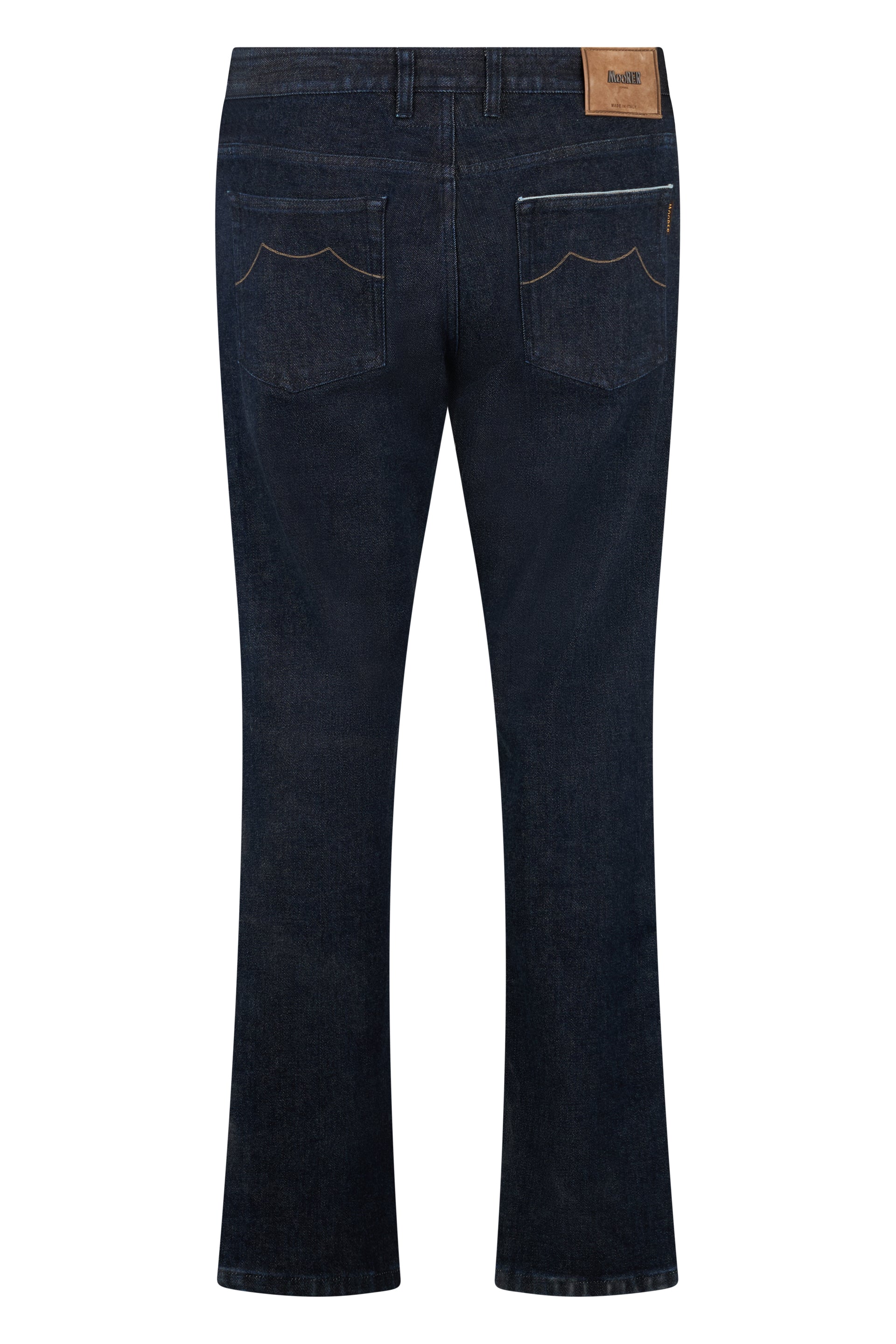 Dark blue palazzo jeans, minimal and versatile.