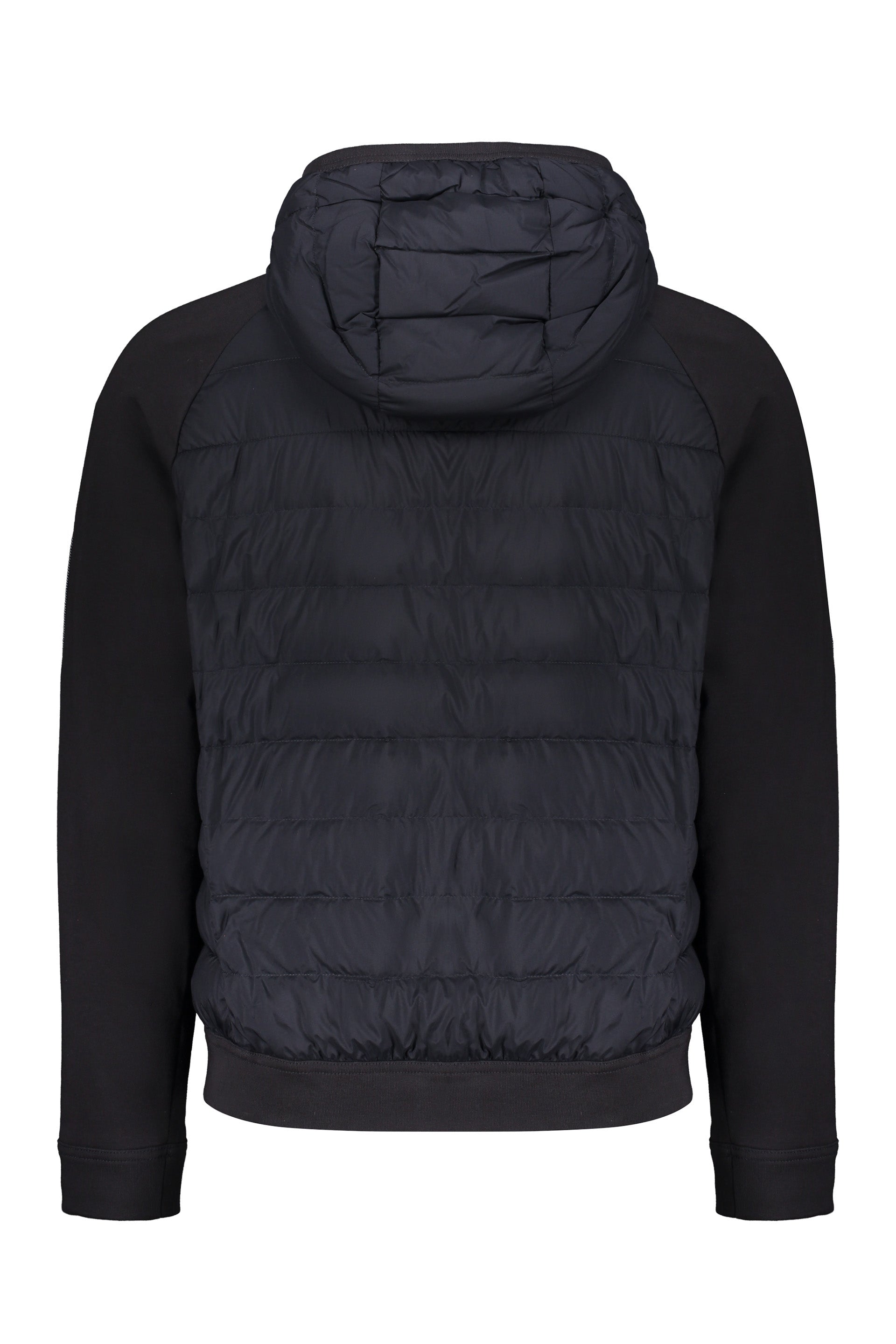 Hooded full-zip down jacket
