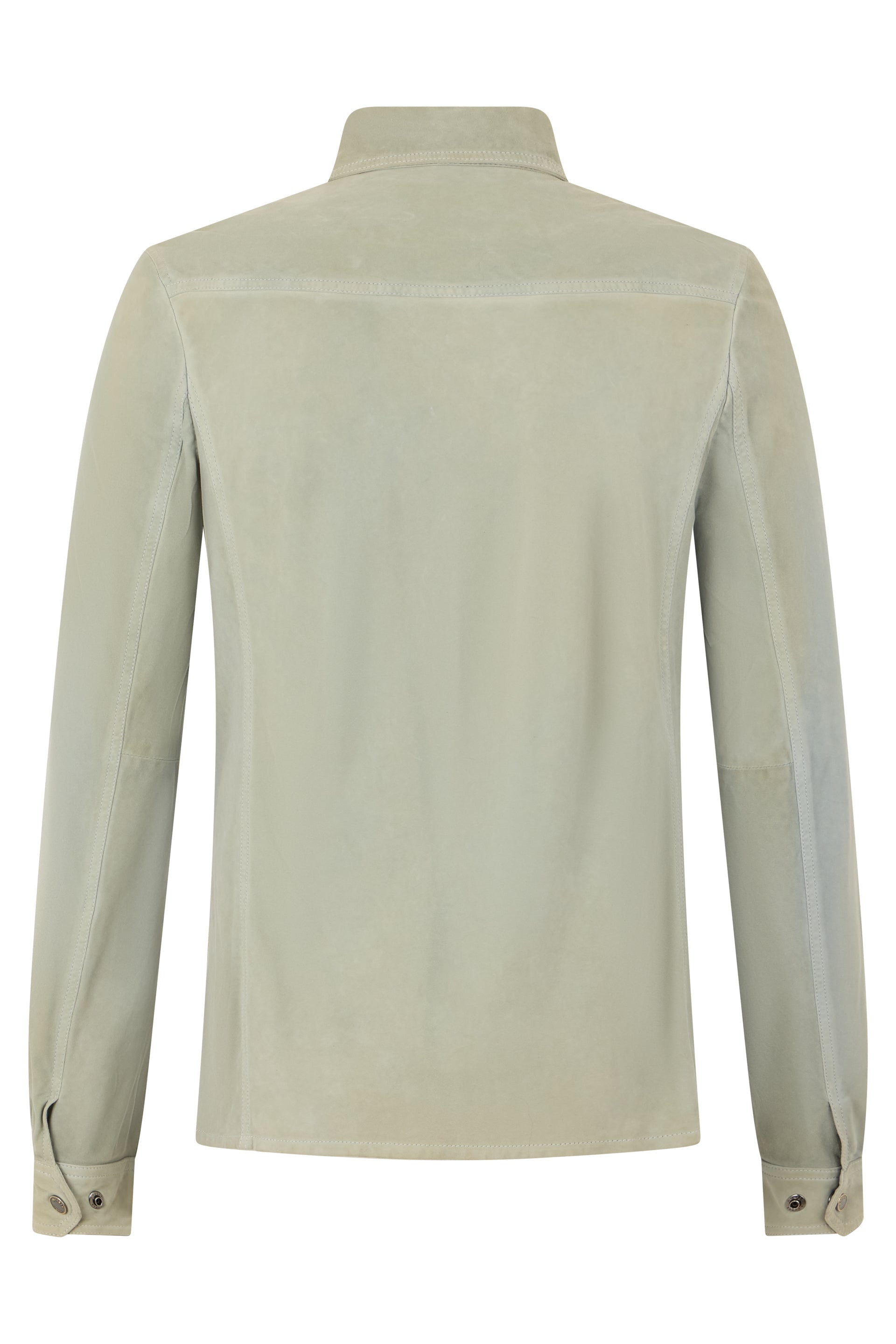 Classic leather shirt with long sleeves versatile
