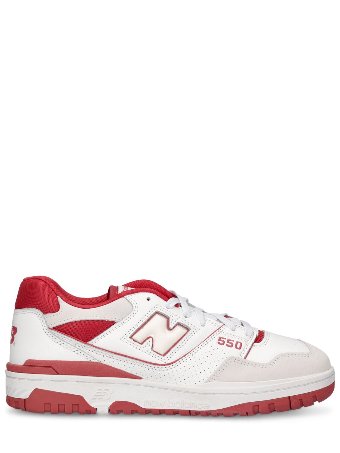 Classic white and red comfortable sneakers