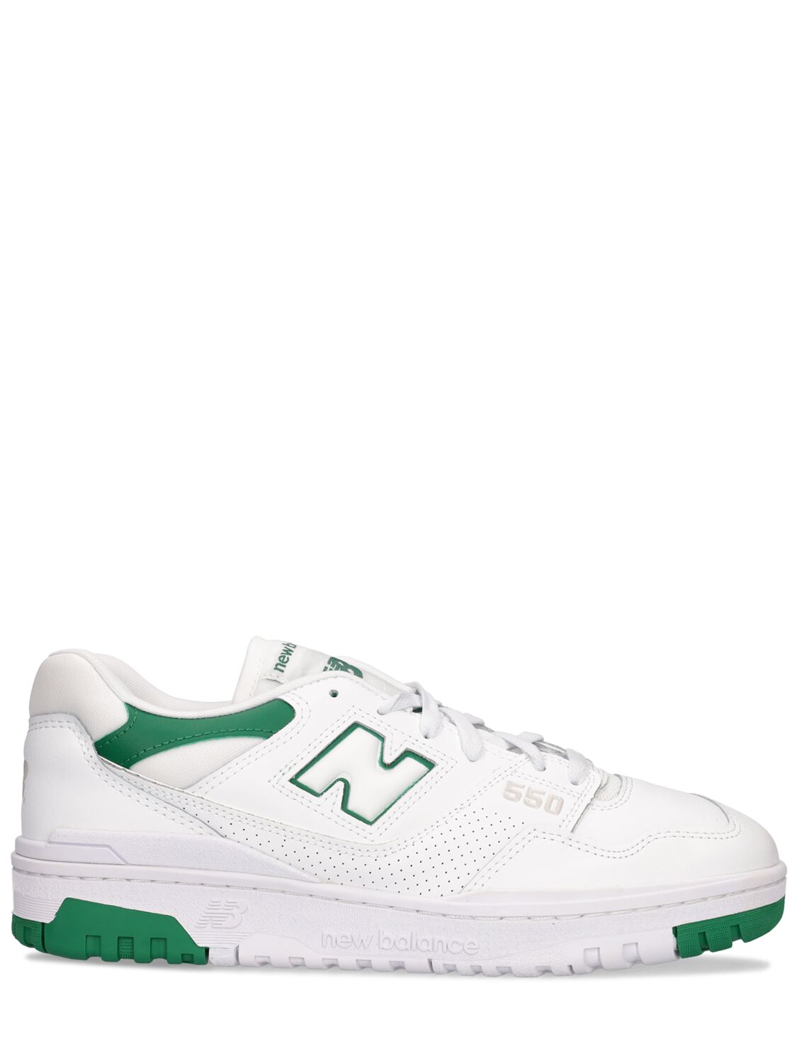 White sneakers with versatile green details