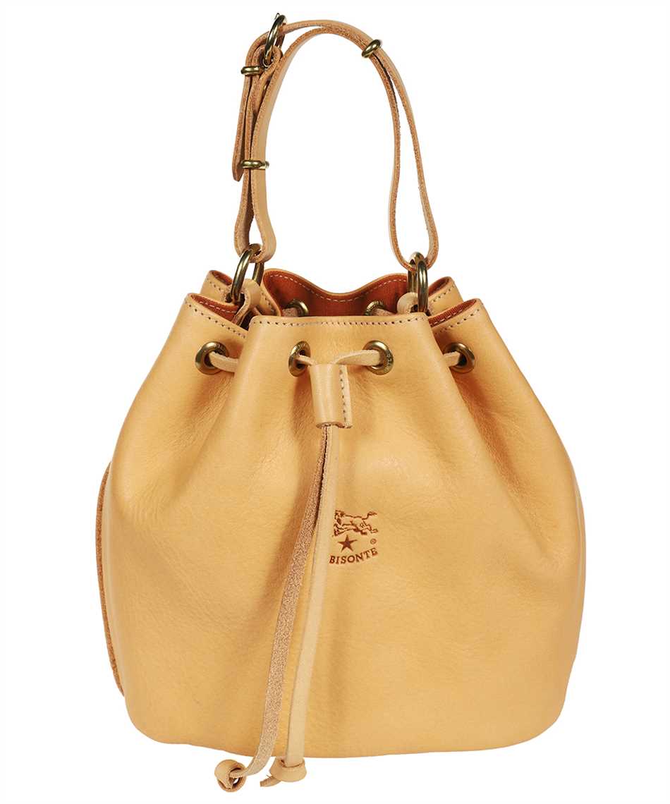 Leather bucket bag