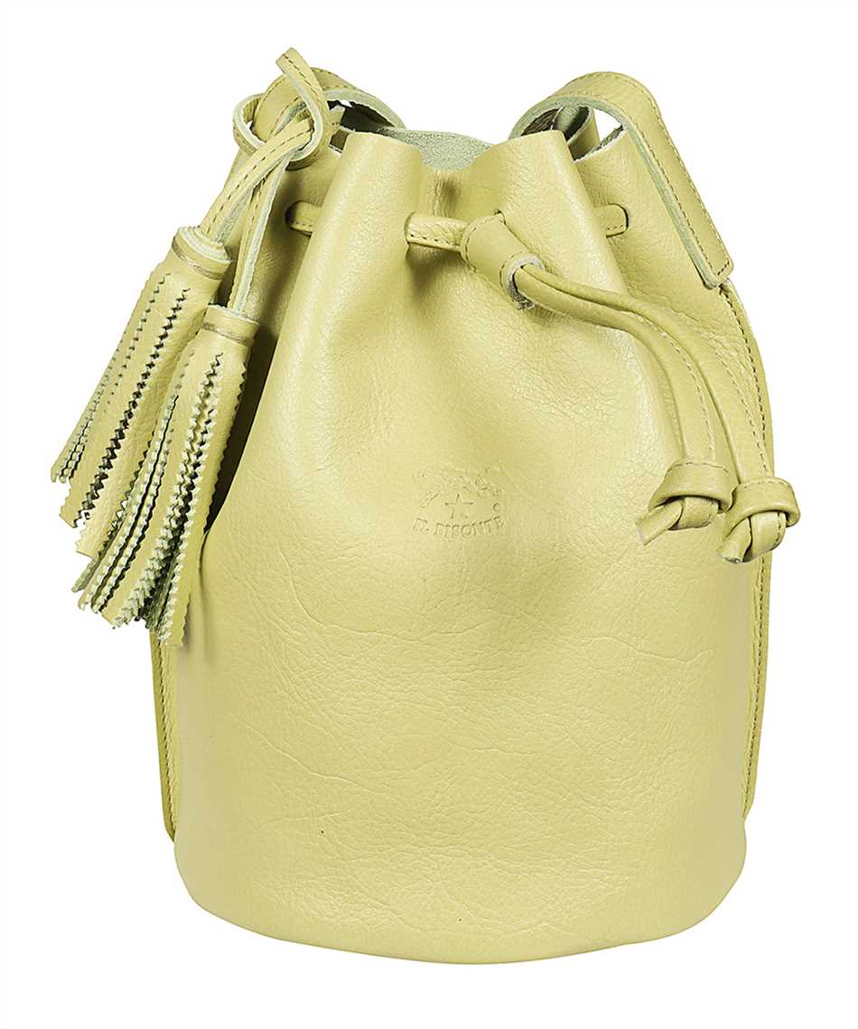 Leather bucket bag
