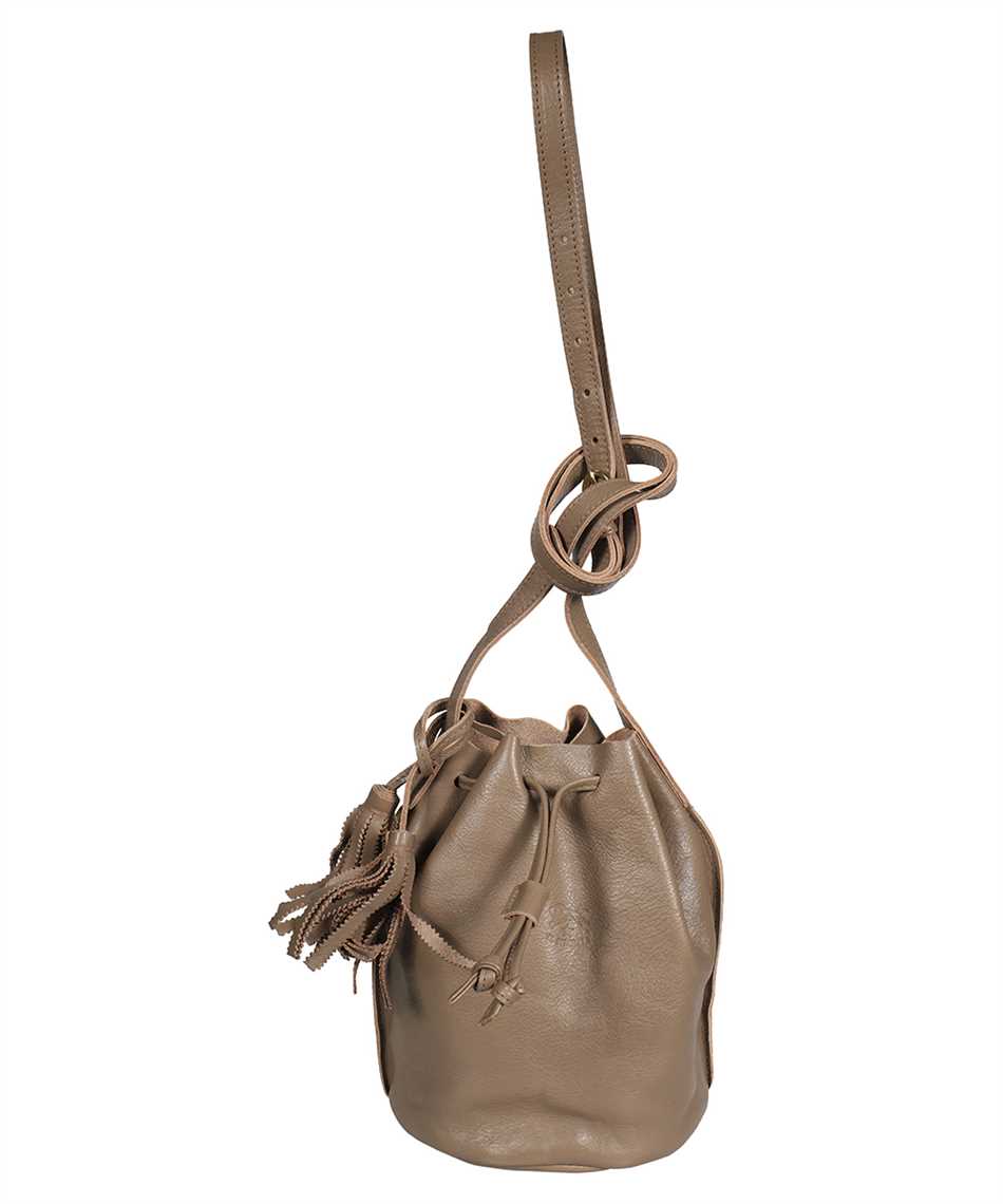 Leather bucket bag