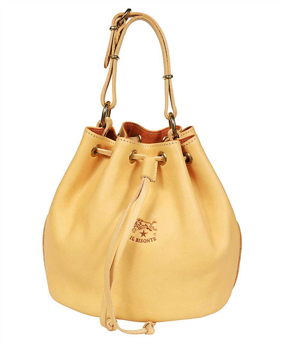 Leather bucket bag