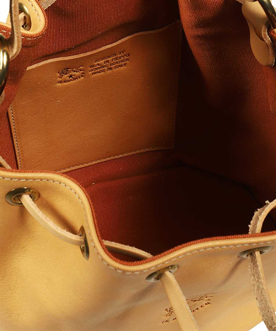 Leather bucket bag