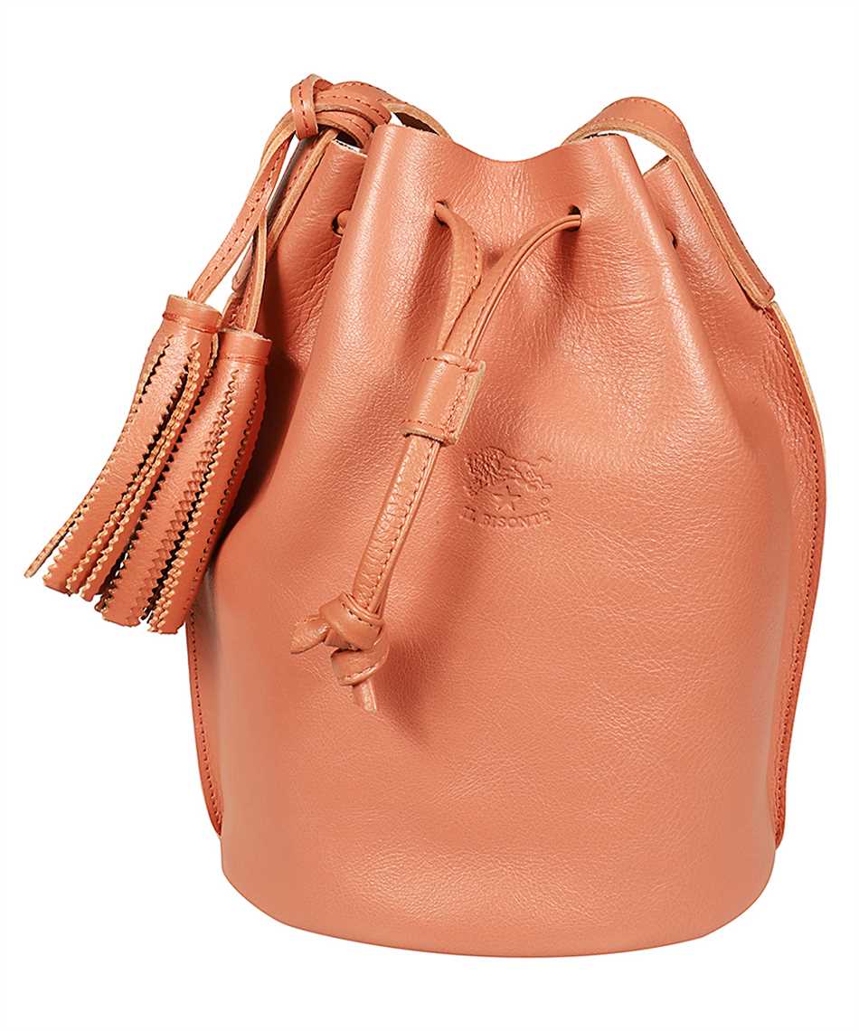 Leather bucket bag