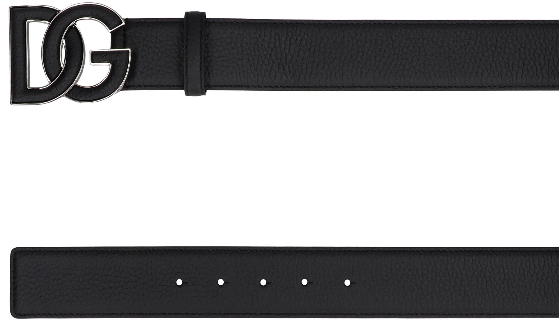 Calf leather belt with buckle