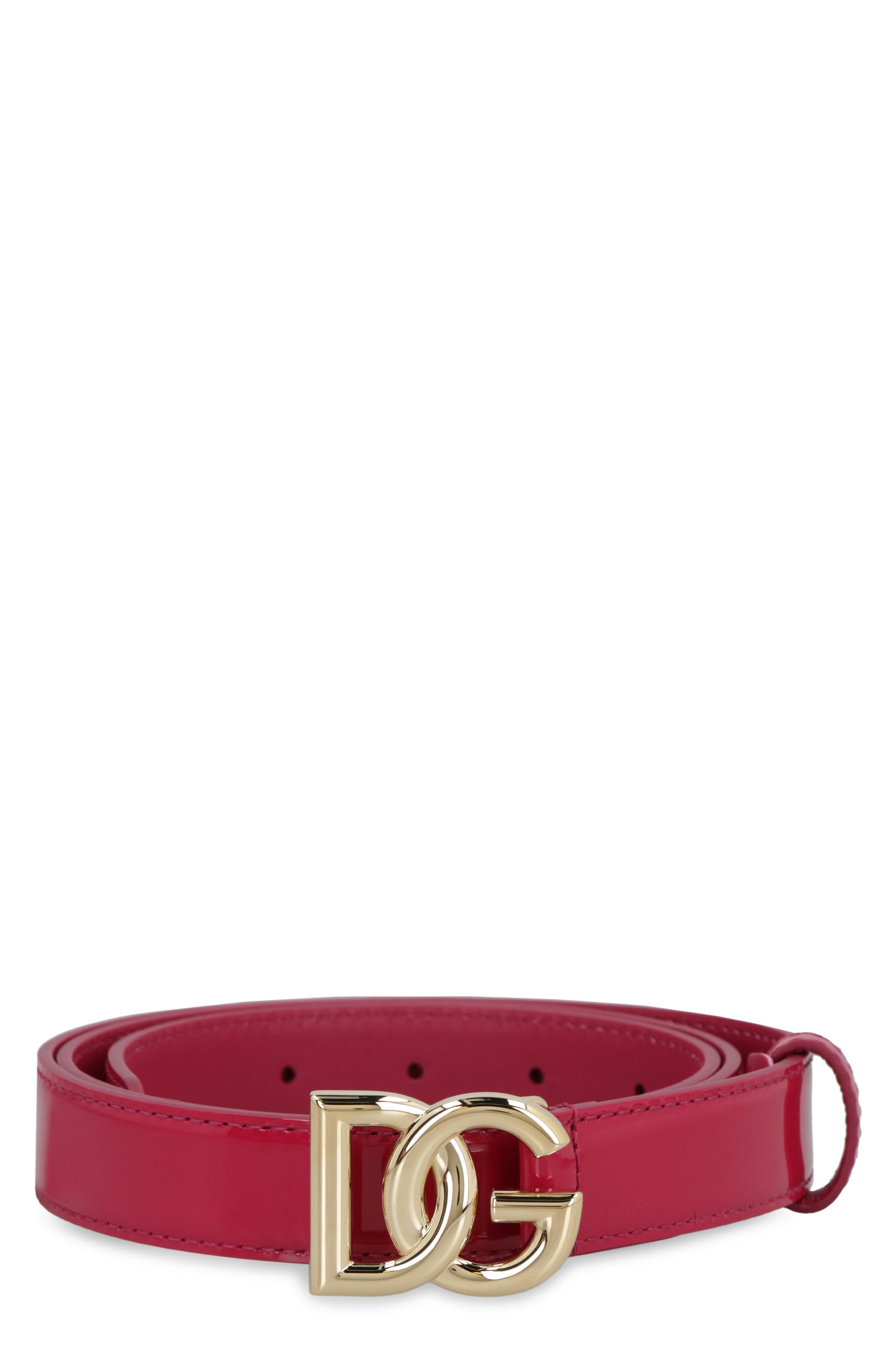 DG buckle patent leather belt