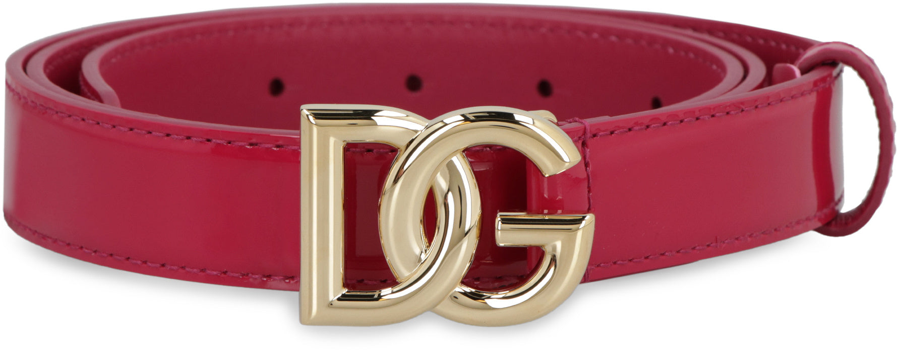 DG buckle patent leather belt