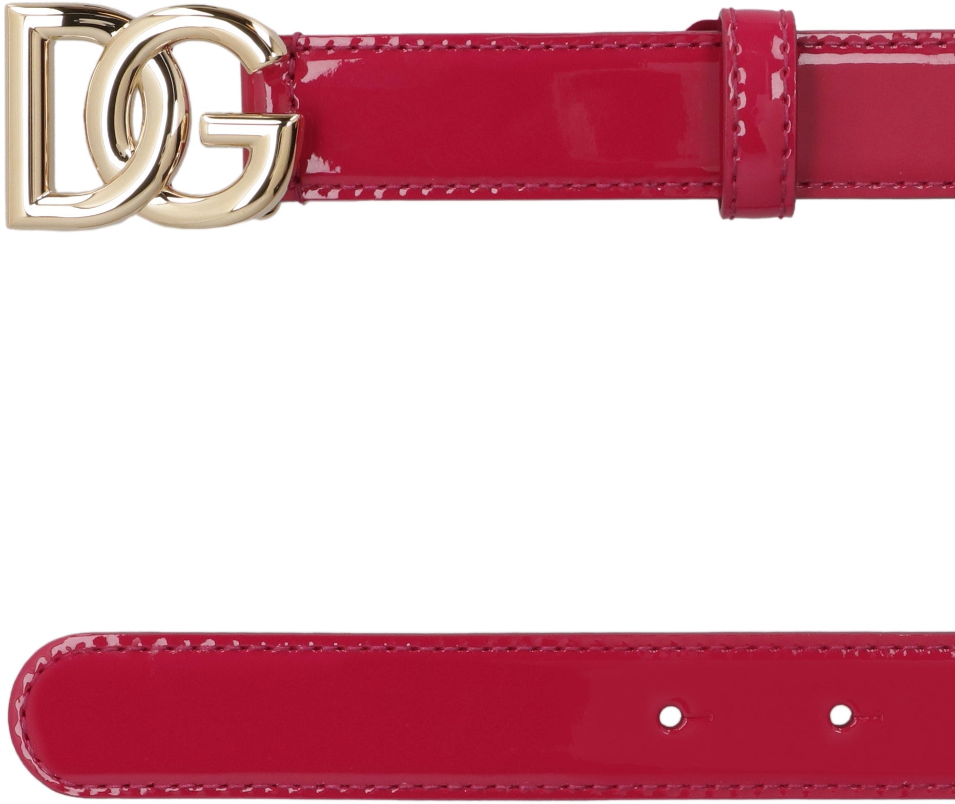 DG buckle patent leather belt