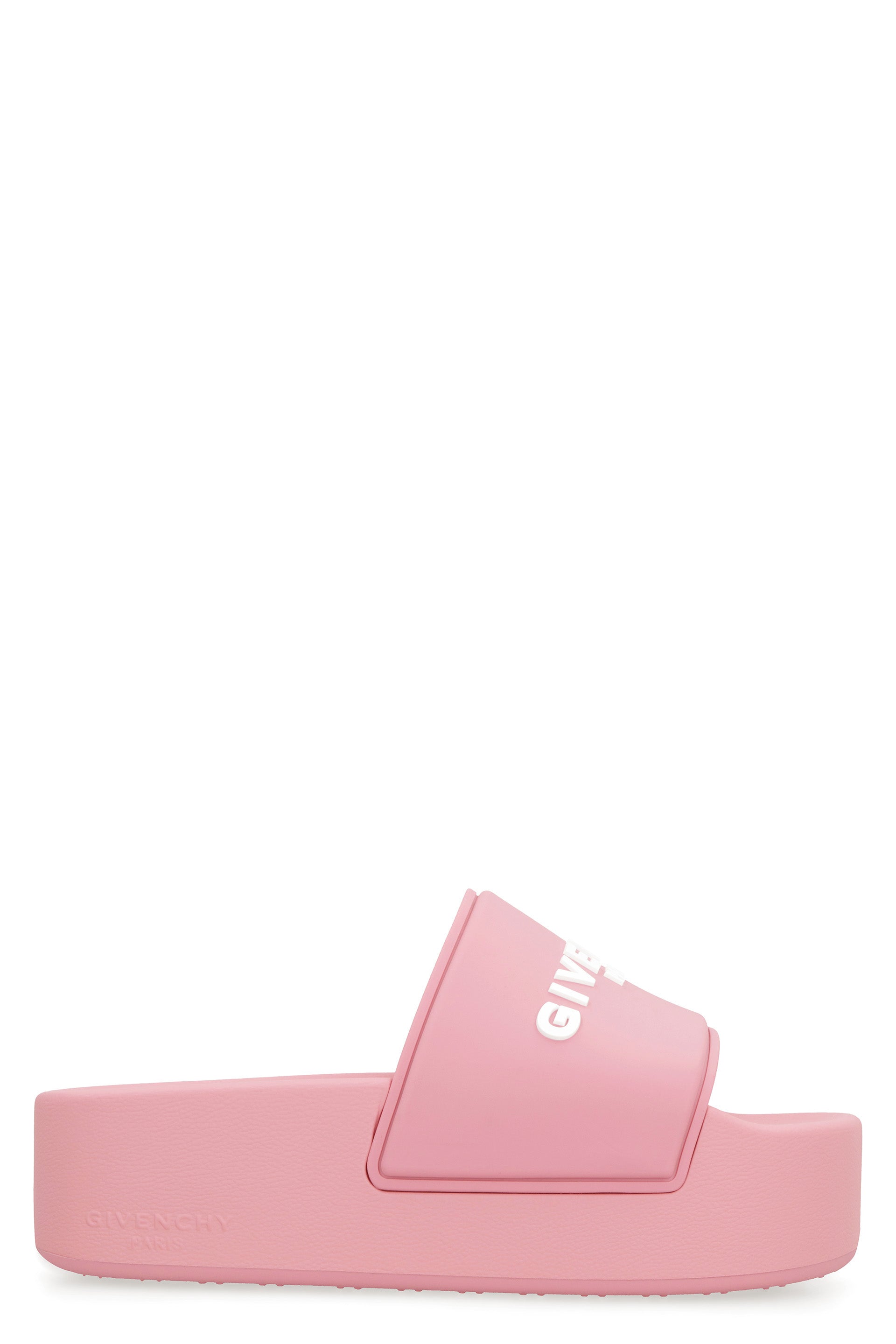 Logoed rubber platform slides