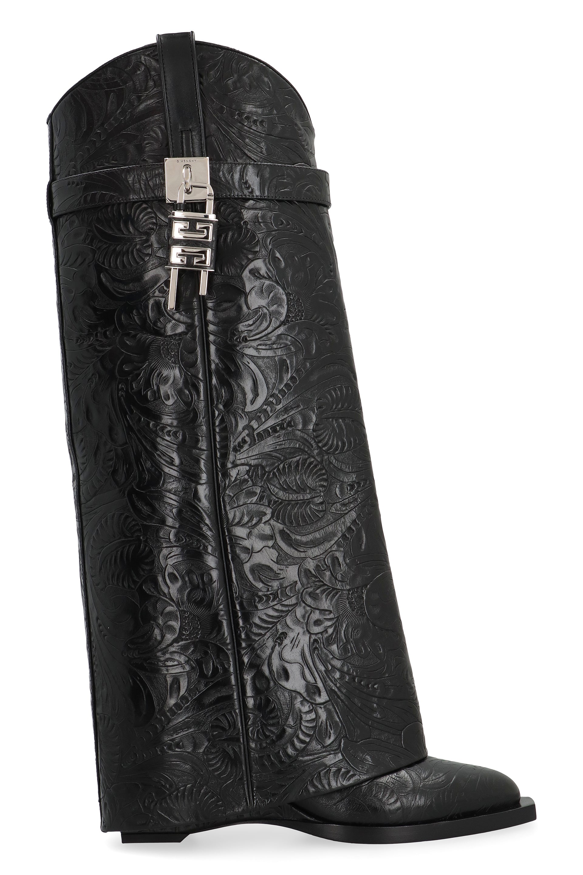 Shark Lock Cowboy Leather boots