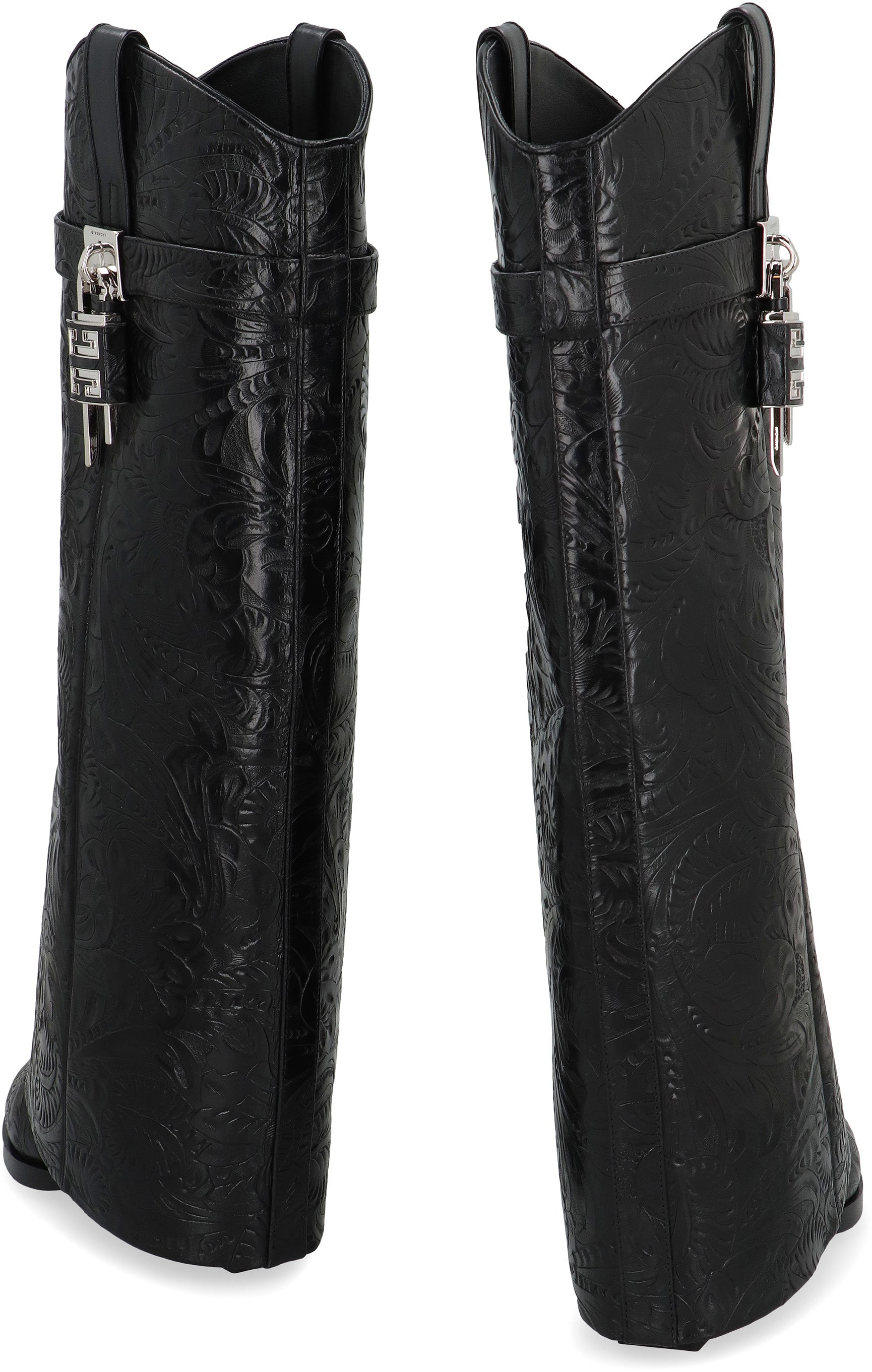 Shark Lock Cowboy Leather boots