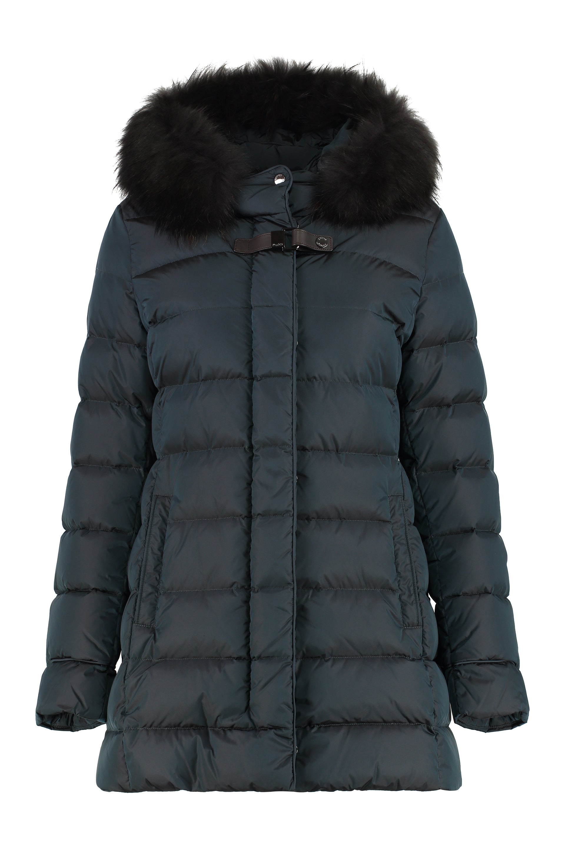 Belfort Hooded techno fabric down jacket