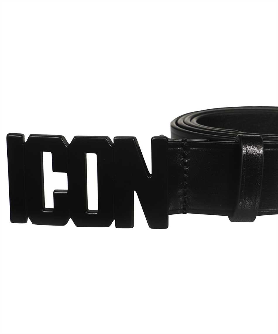 Icon leather belt