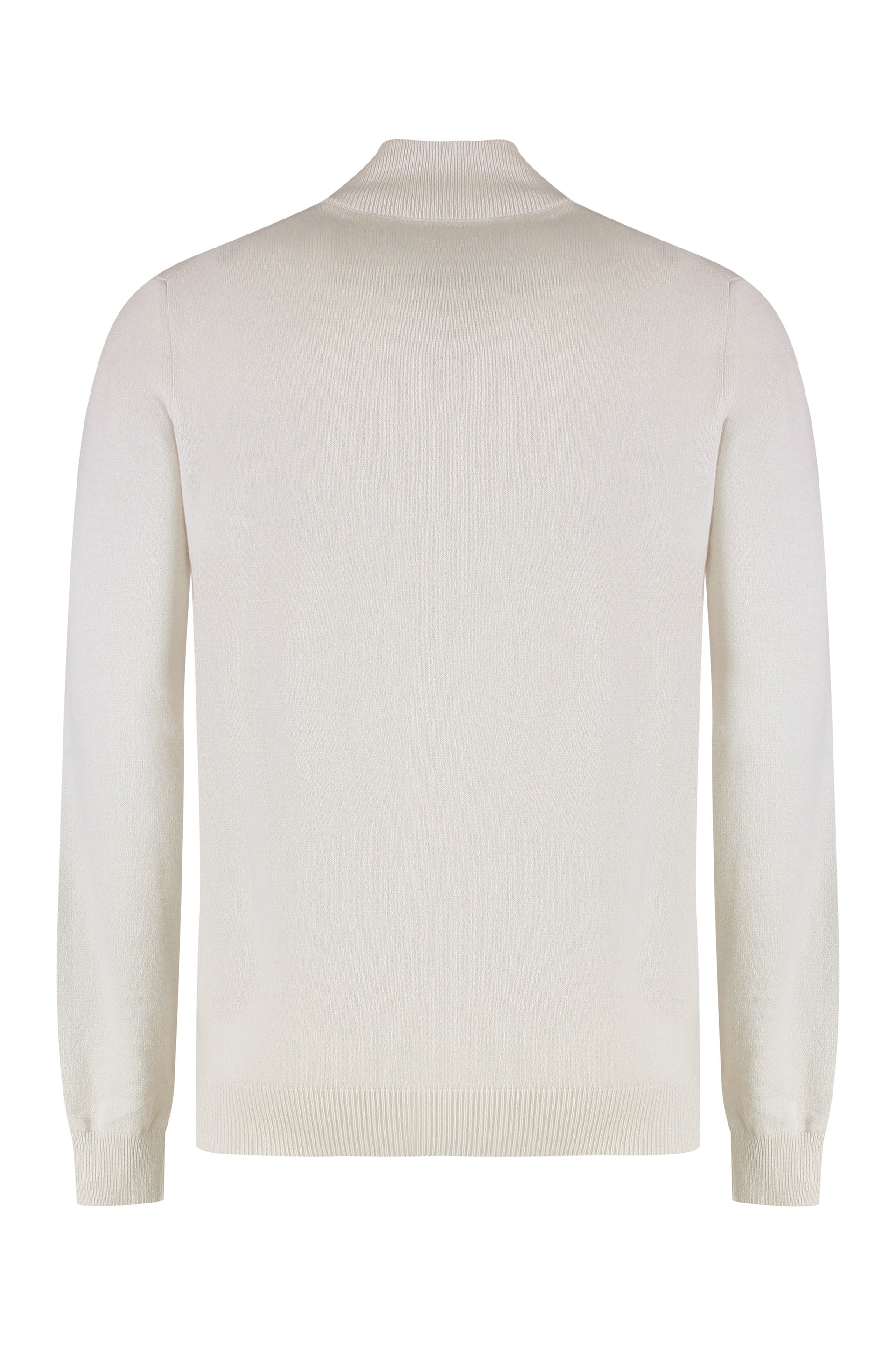 Sweater with zip in cashmere