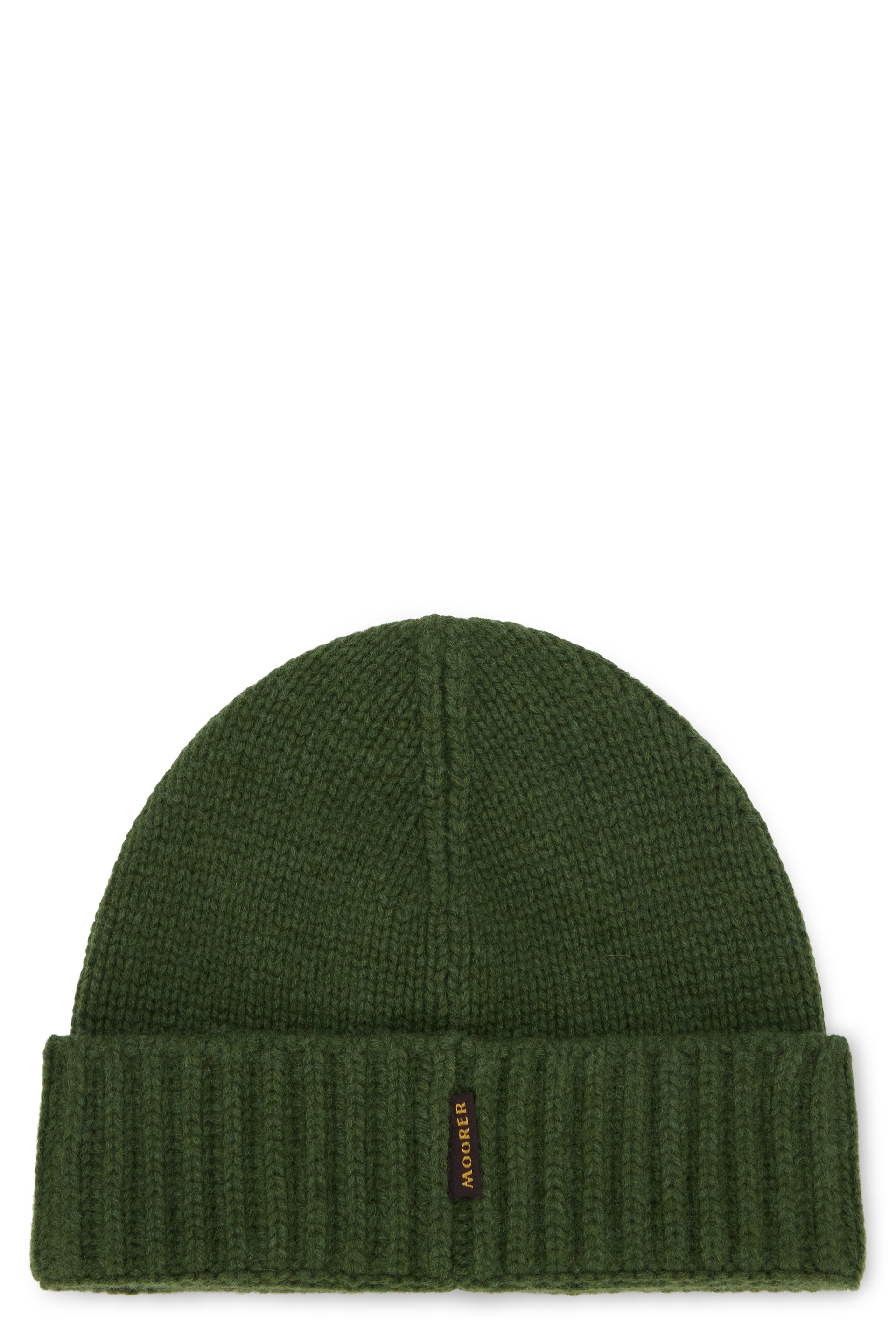 Dark green knitted hat ideal for the winter season.
