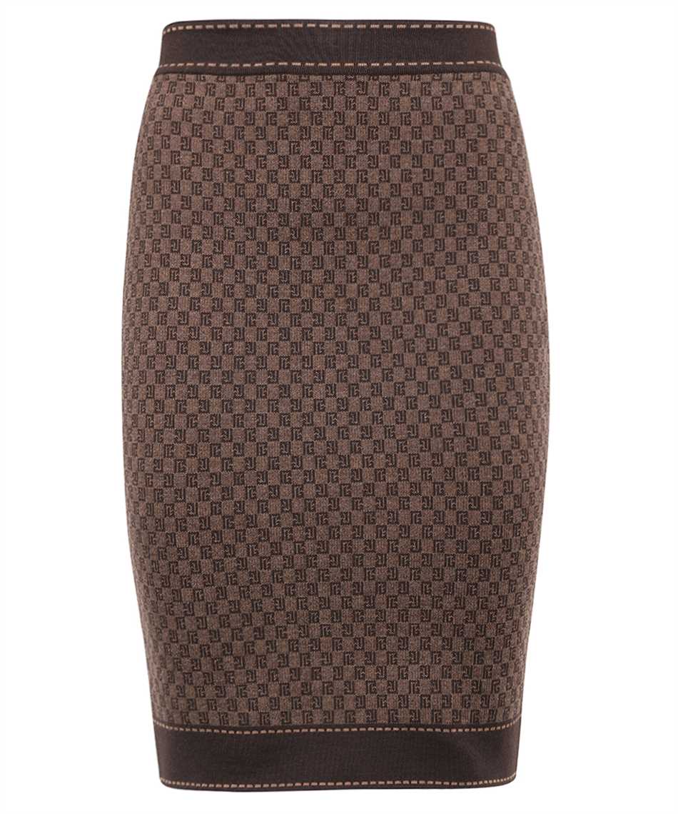 Logo detail knitted skirt