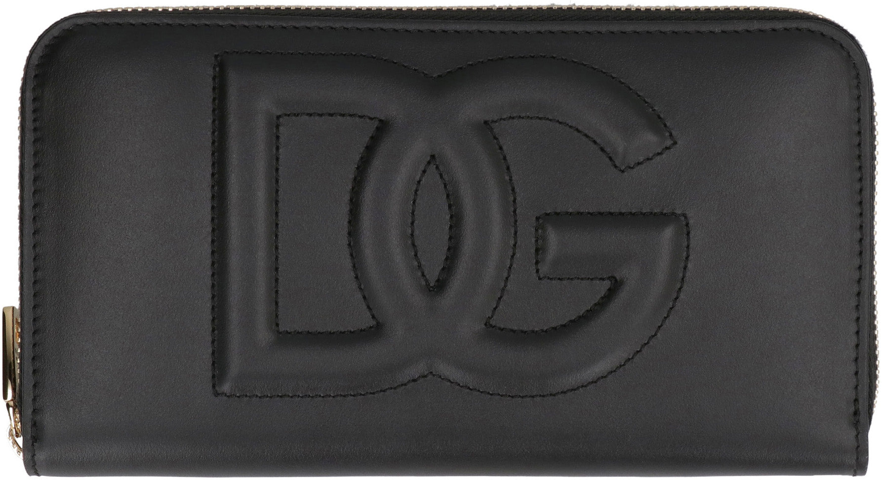 DG Logo leather zip-around wallet