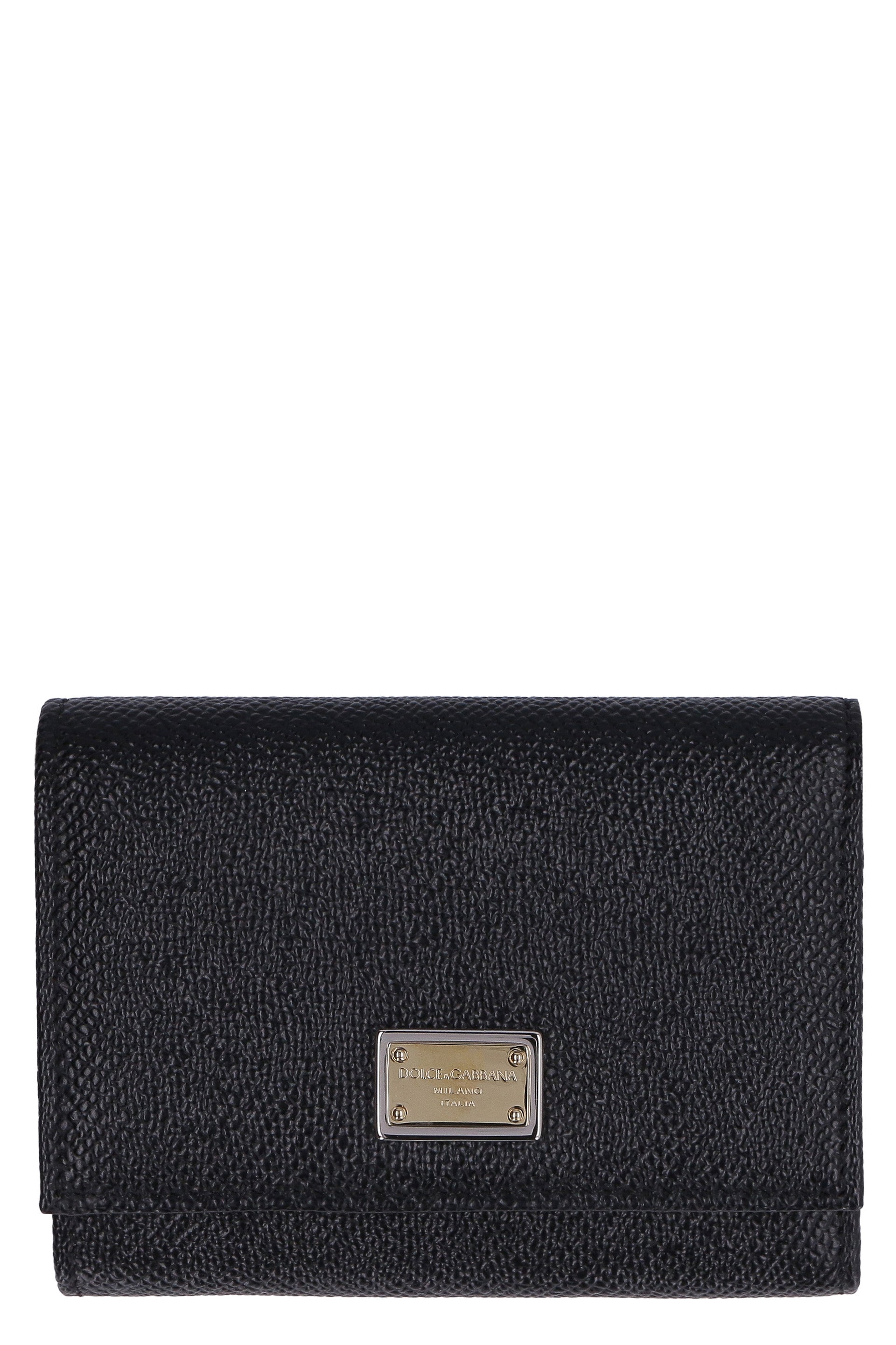 Dauphine-print leather wallet