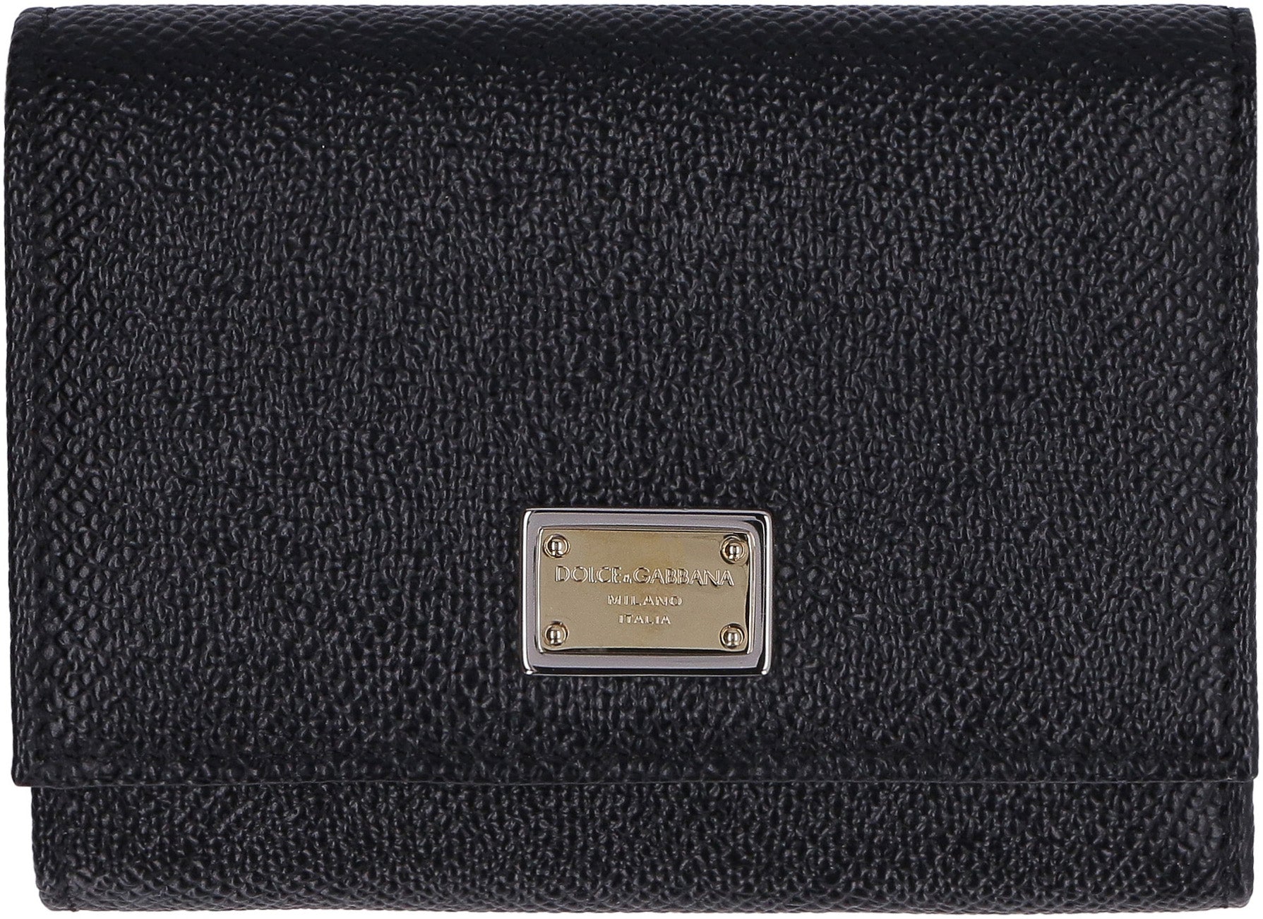 Dauphine-print leather wallet