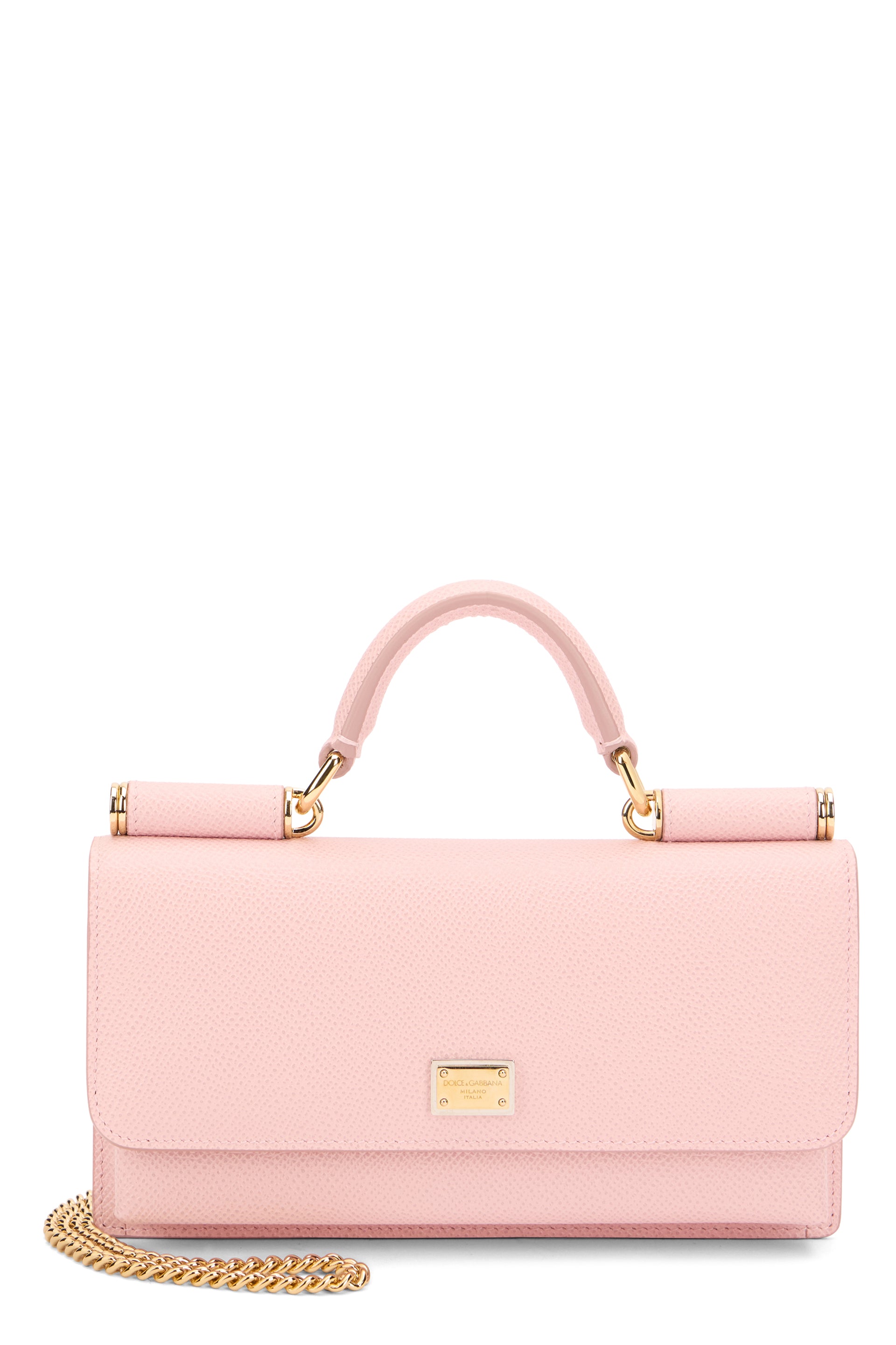 Mini bag in pink calf leather dauphine print