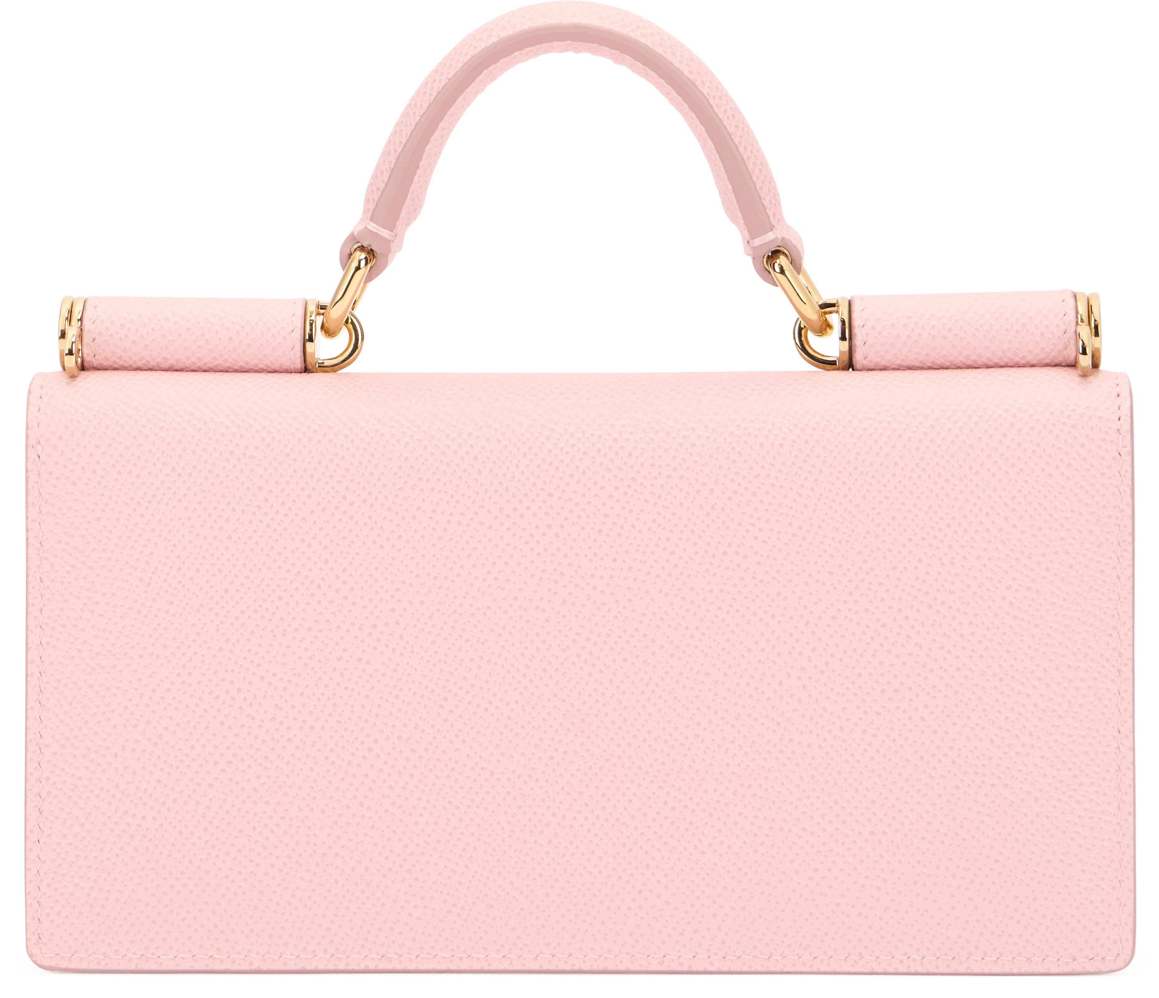 Mini bag in pink calf leather dauphine print