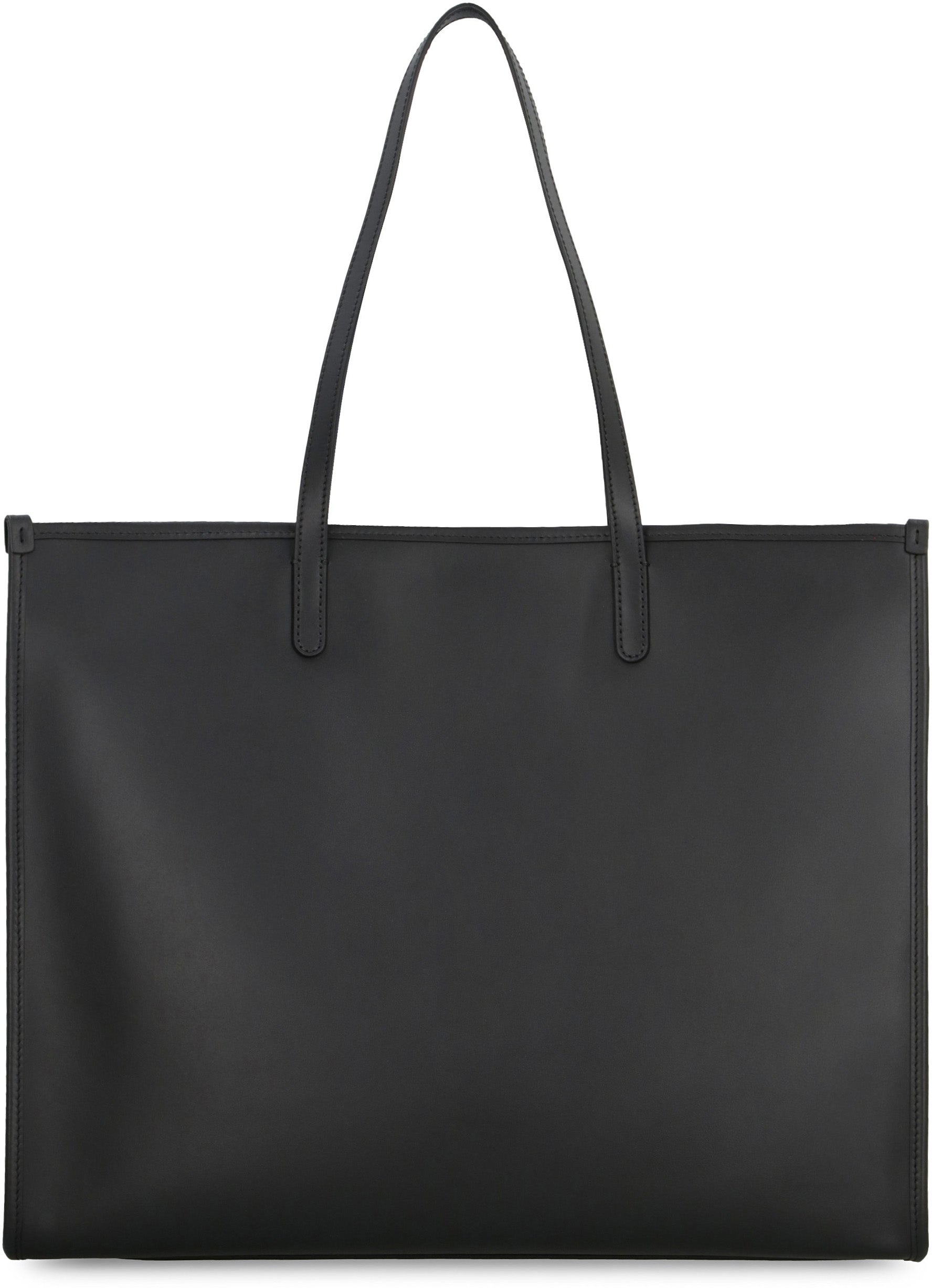 Smooth leather tote bag