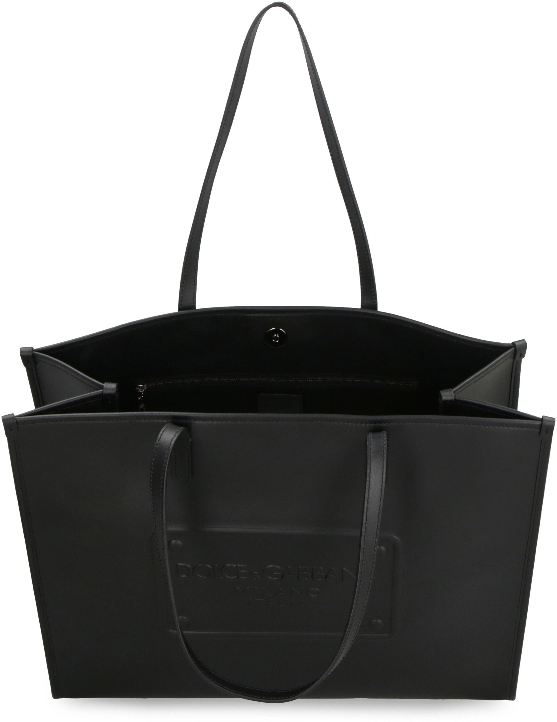 Smooth leather tote bag