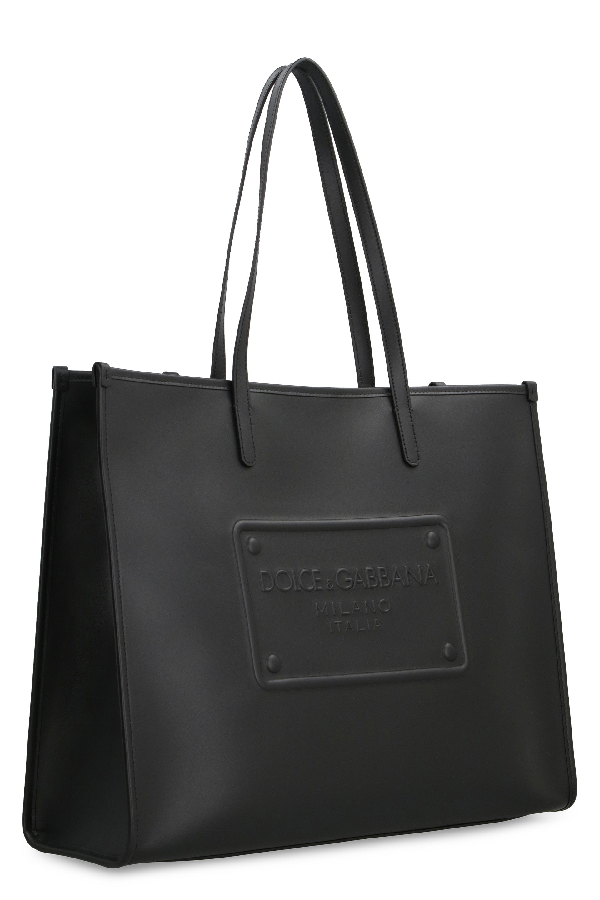 Smooth leather tote bag