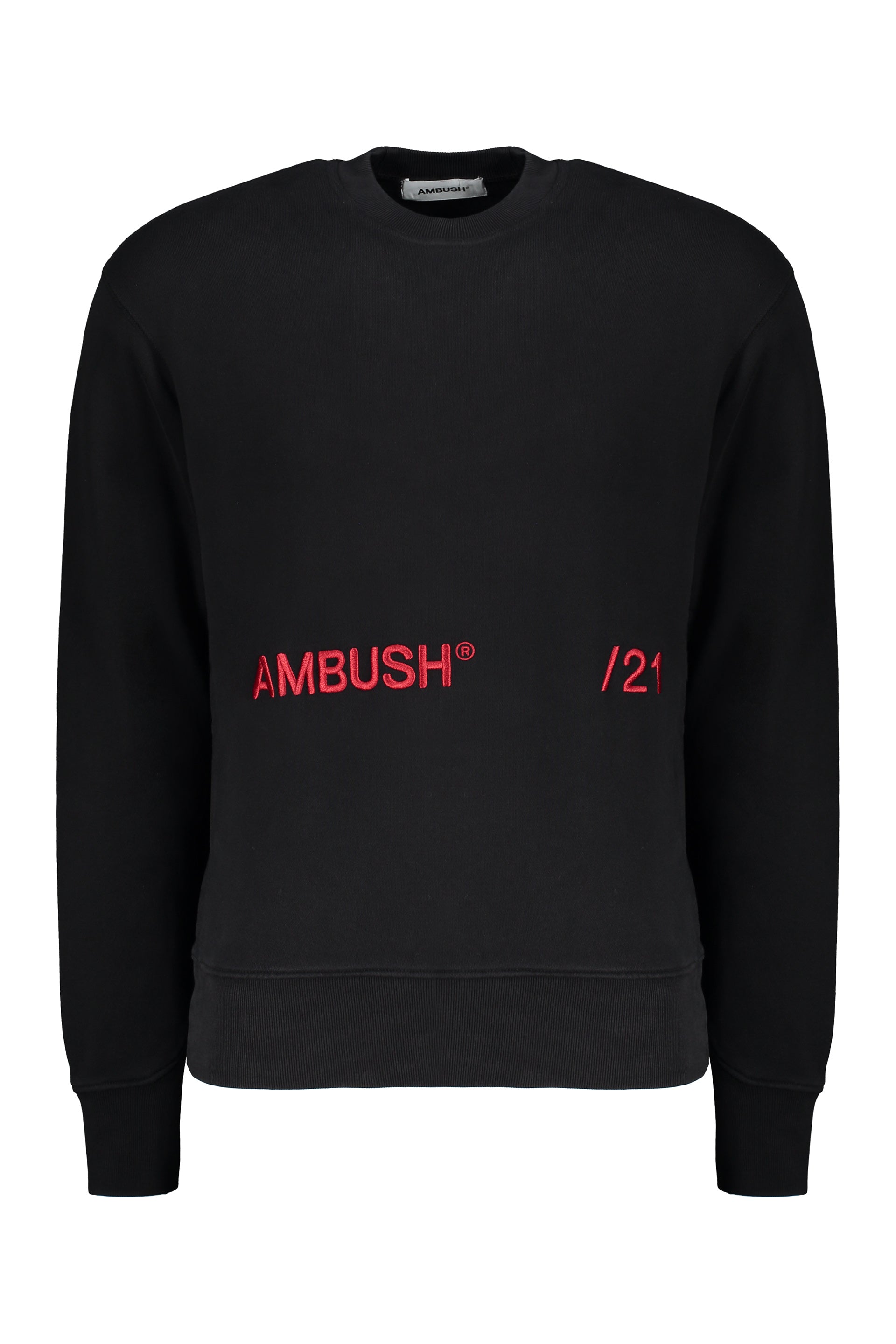 Logo embroidered cotton sweatshirt