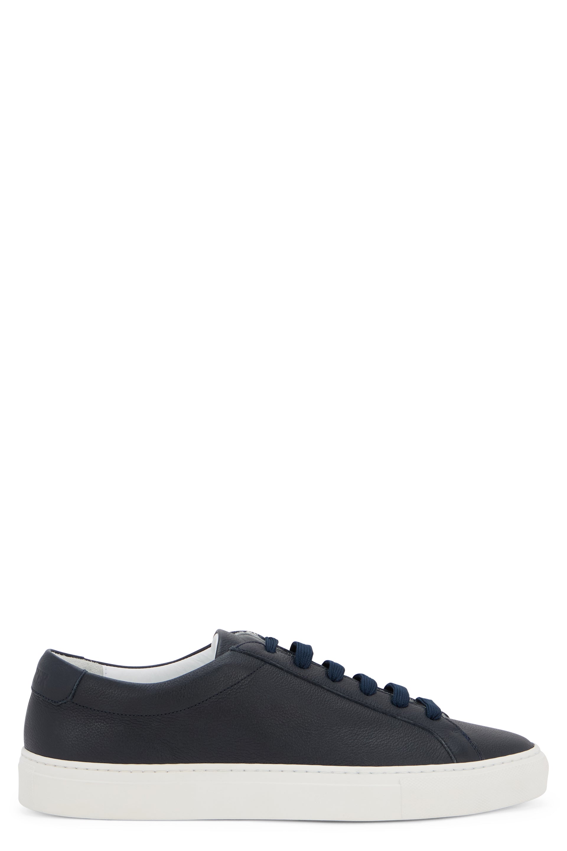 Dark blue sneakers with a casual and modern design.